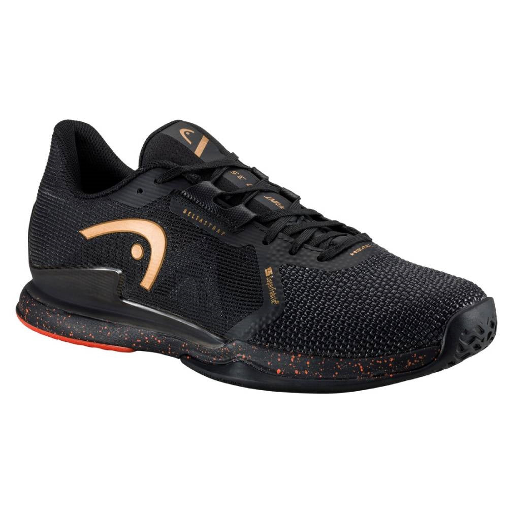 Head Sprint Pro 3.5 SF Men's Tennis Shoes - Lightweight Performance Court Shoes for Men (Black/Orange) | Perfect for Competitive Matches & Casual Play
