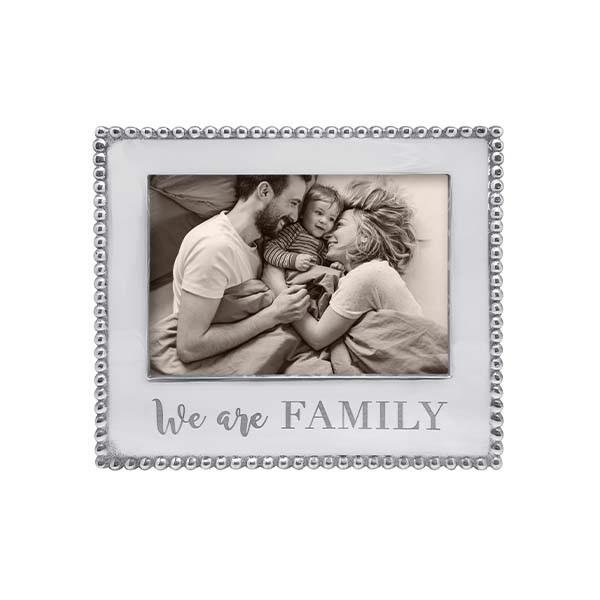 WE ARE FAMILY Beaded 5x7 Photo Frame - Elegant Handmade Beaded Picture Frame for Family Photos, Wedding, Anniversary & Home Decor