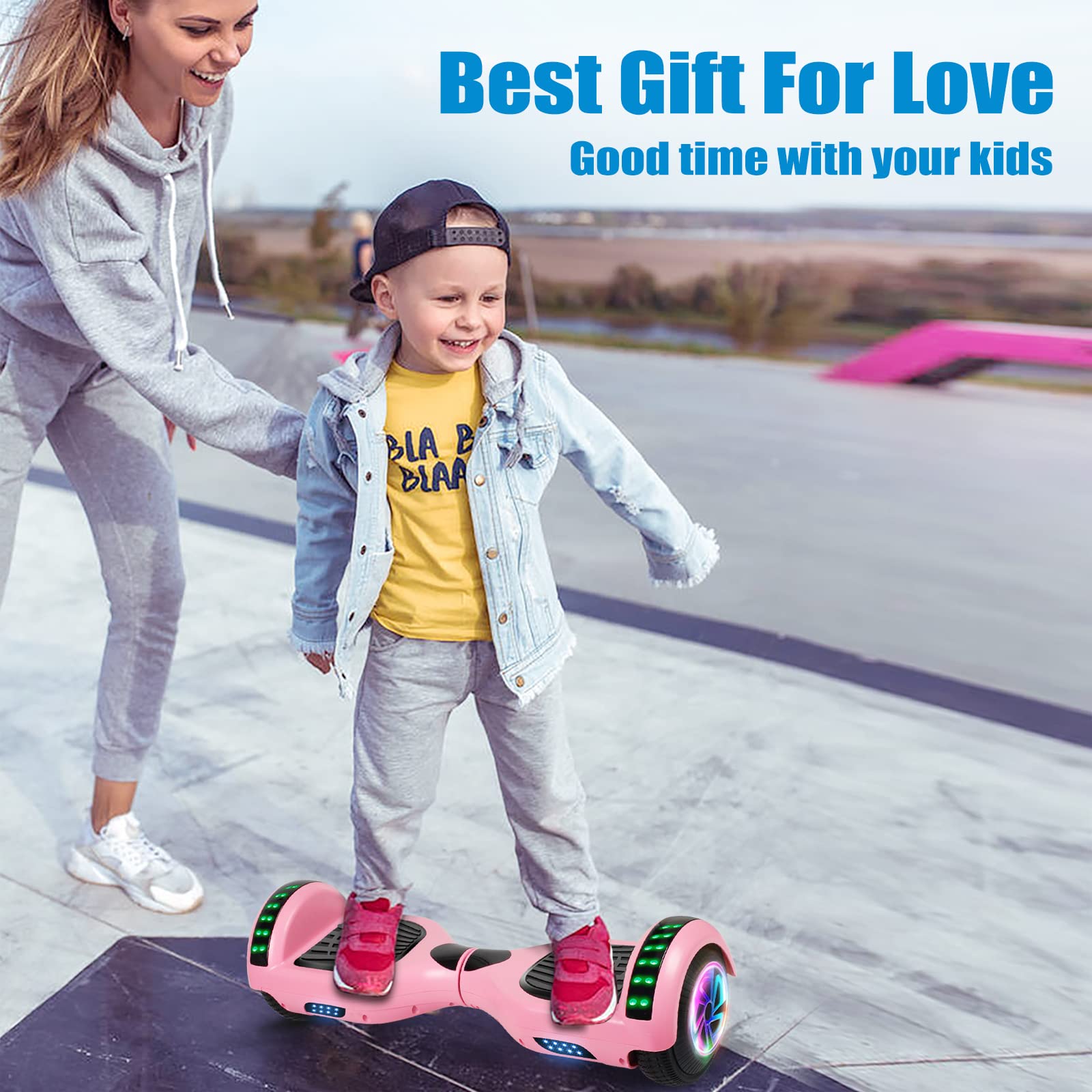 6.5 Inch LED Light Up Scooter for Kids - 2 Wheel Kick Scooter with Fashion Lights | Perfect for Outdoor Play, Commuting & Birthday Gifts