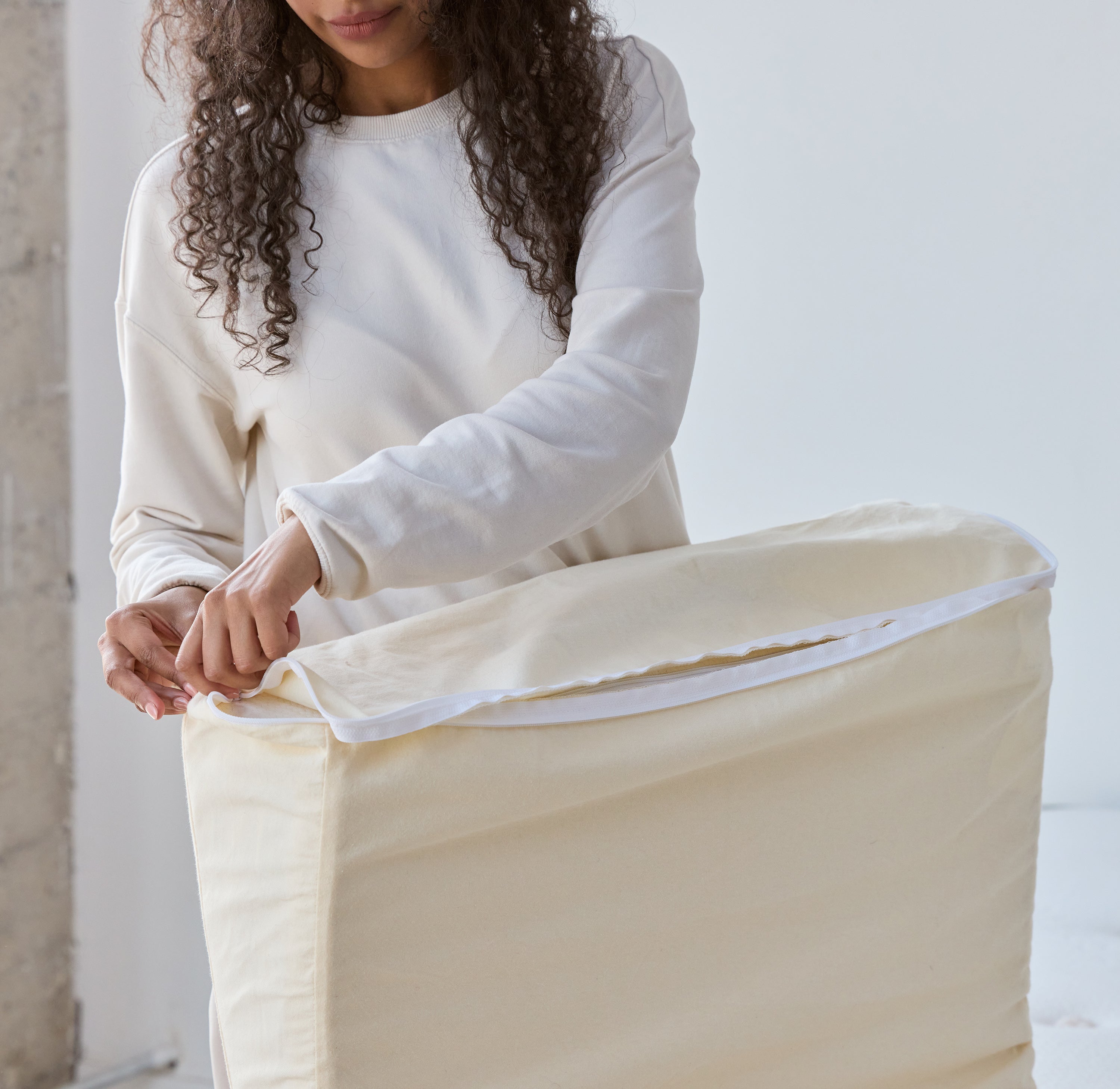 Organic Latex Wedge Pillow Set for Back Pain Relief & Acid Reflux - 2 Pack Orthopedic Bed Pillows for Sleeping, Reading, and Post-Surgery Recovery
