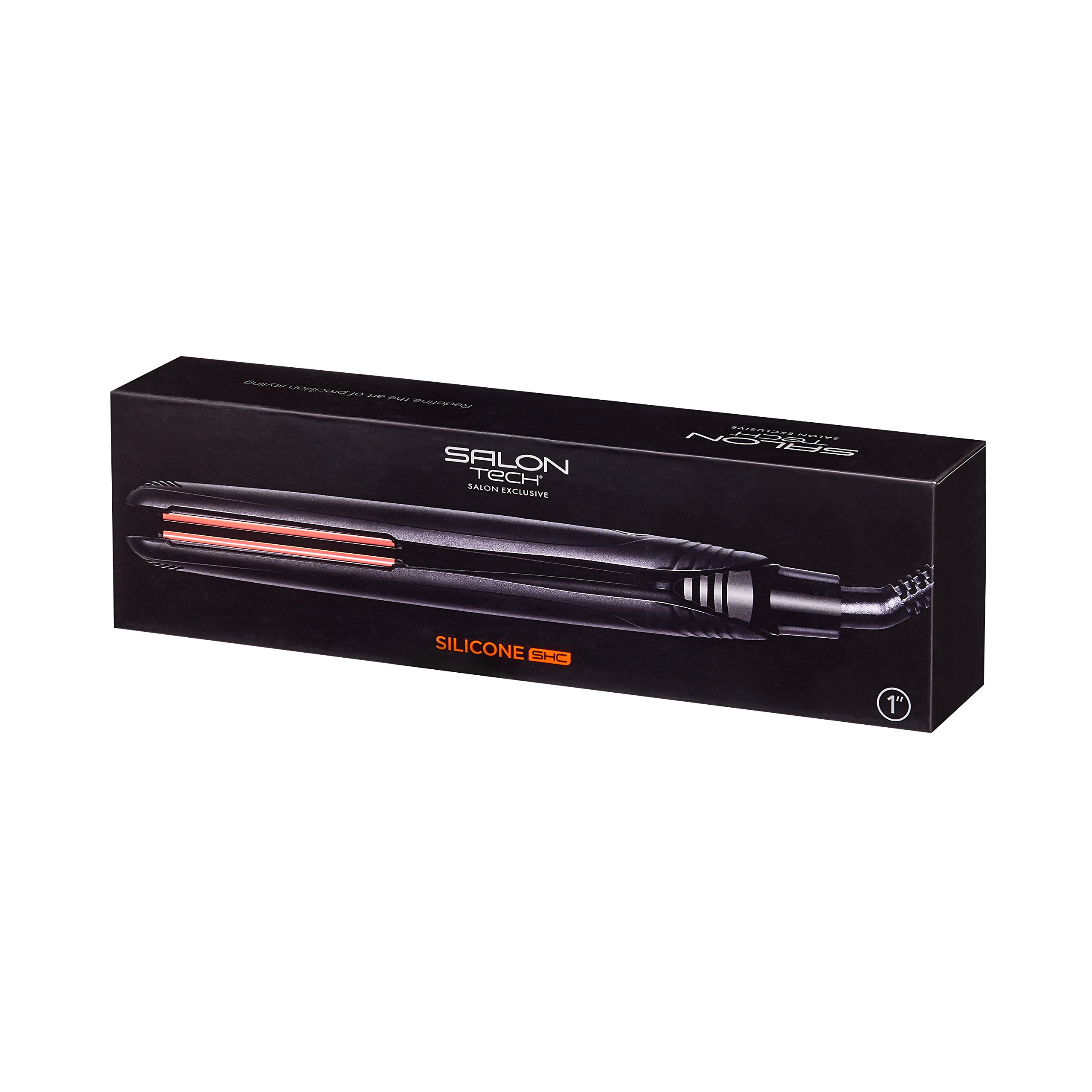 Salon Tech Professional 1 Inch Digital Flat Iron with SHC Silicone Technology - Perfect for Hair Styling, Straightening & Smoothing at Home or Salon