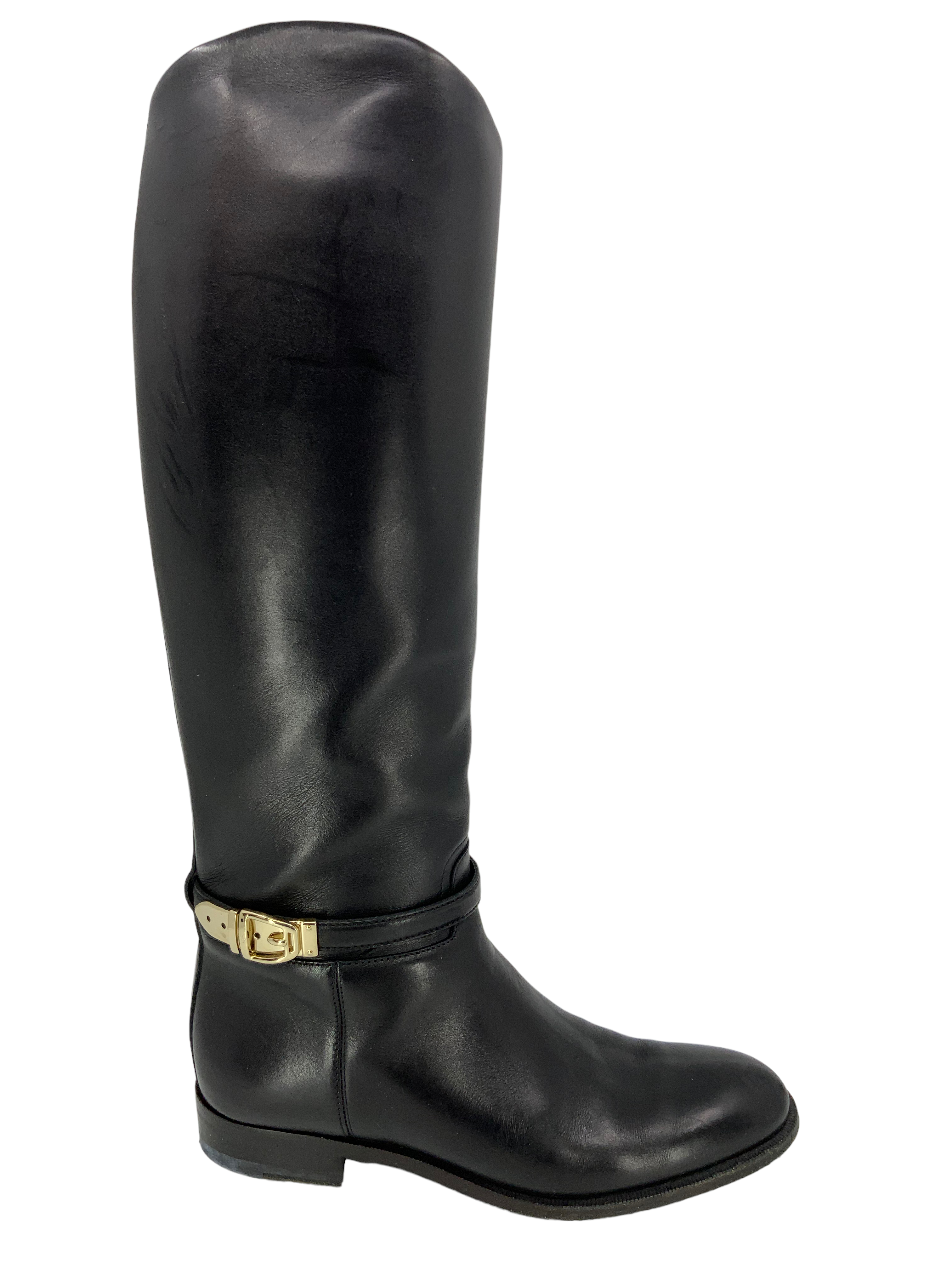 Gucci Genuine Leather Buckle Knee High Boots for Women - Size 7.5 US | Fashionable & Comfortable Winter Boots for Party, Office & Night Out
