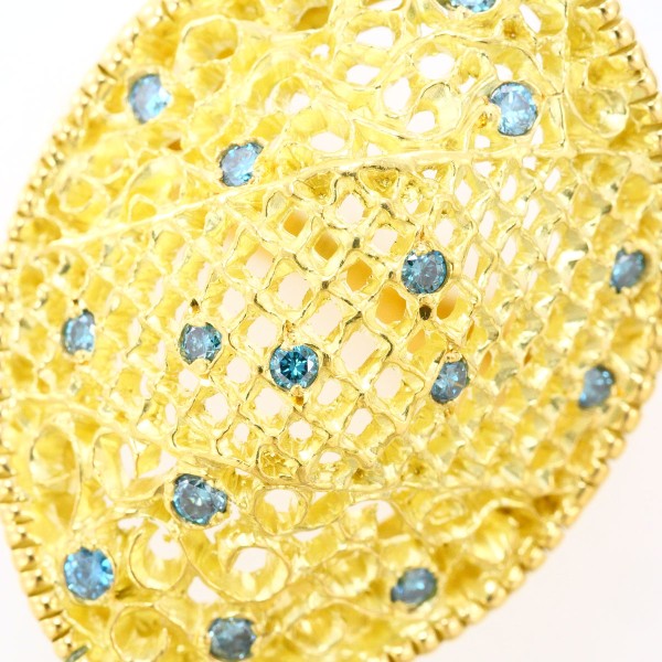 18K Yellow Gold Blue Diamond Ring for Women - Elegant Solitaire Engagement & Wedding Band - Perfect for Proposals, Anniversaries, and Special Occasions
