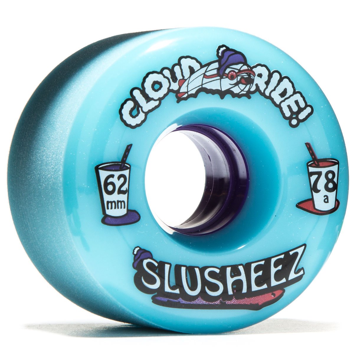 Slusheez 62mm 78a Longboard Wheels - Premium Urethane Skateboard Wheels for Smooth Cruising & Carving - Perfect for Downhill, Freeride & Commuting