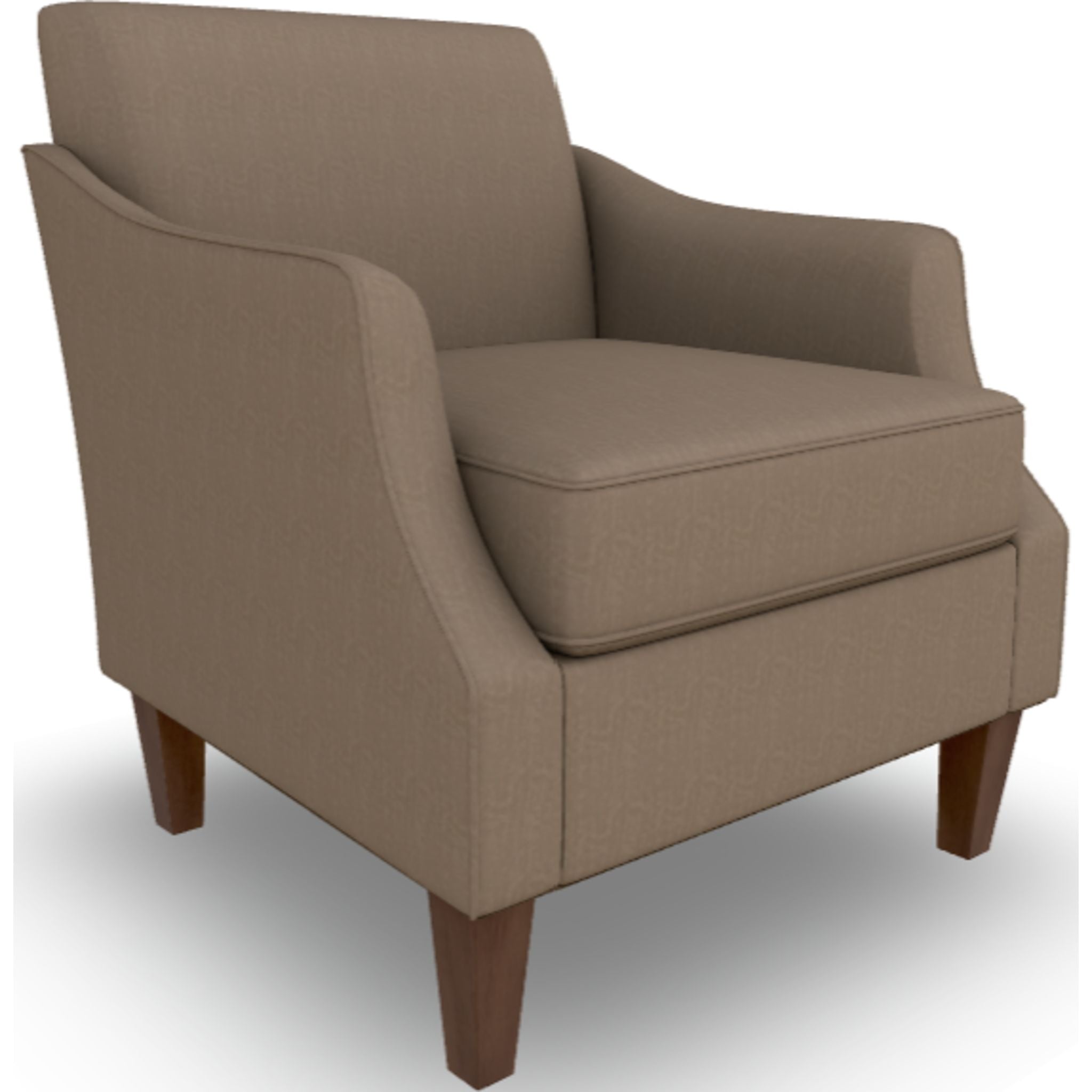 Ashelle Mid-Century Modern Accent Chair in Peanut Brown - Stylish Living Room Lounge Chair for Home Office, Reading Nook & Bedroom Decor