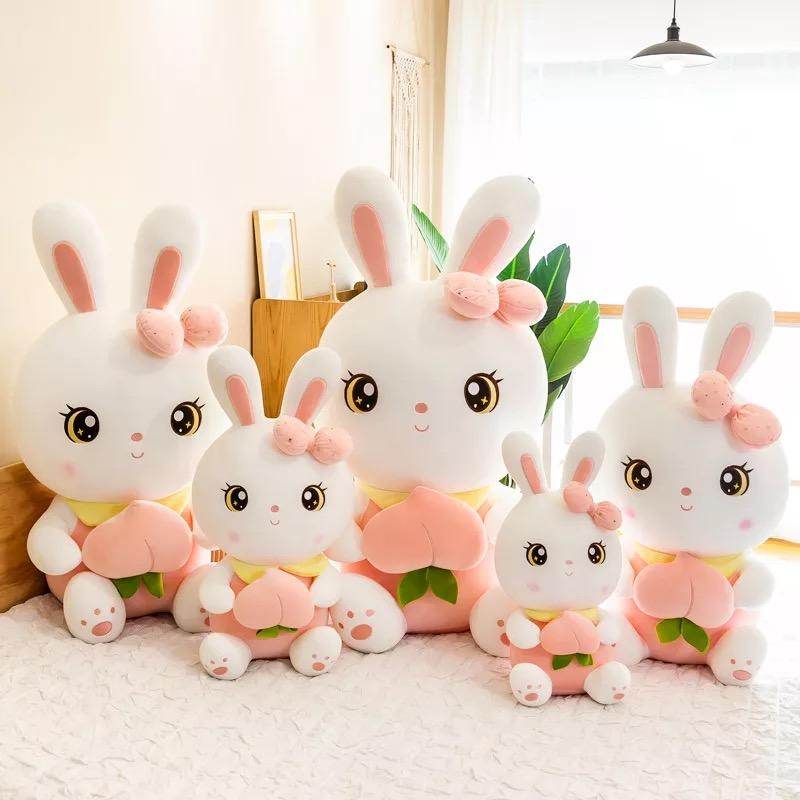 Cute Giant Kawaii Bunny Rabbit Stuffed Animal Plush Toy - Soft Hugging Pillow for Kids, Girls Bedroom Decor & Gift for Easter, Valentine's Day