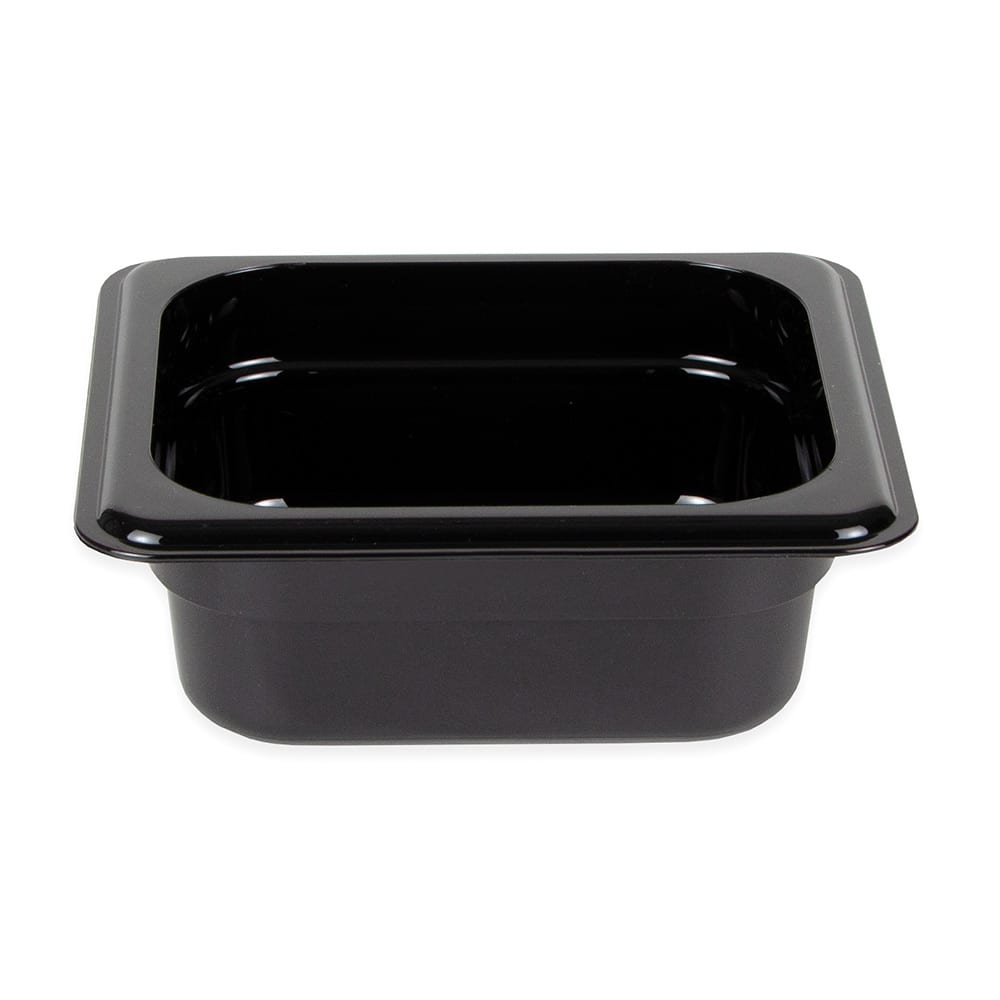Cambro 62CW110 Black 1/6 Size Food Pan - 2.5