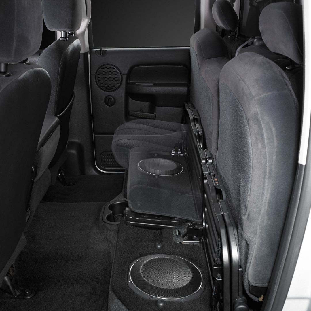 JL Audio SB D QDRAMD/10TW1 Stealthbox - Custom Subwoofer Enclosure for 2002+ Dodge Ram 1500/2500/3500 Quad Cab & 2009+ Crew Cab (2x 10TW1, 600W) - Premium Bass Upgrade for Truck Audio Systems