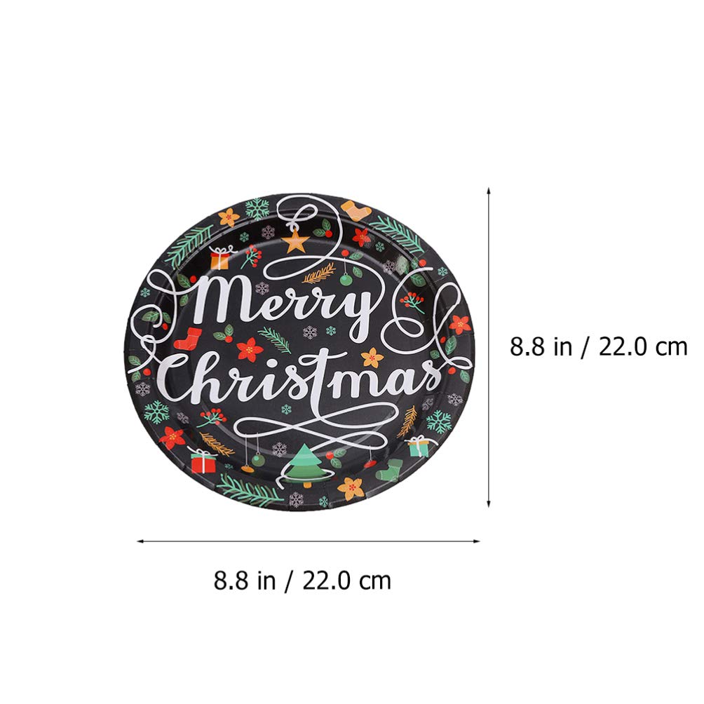 30-Pack Hemoton Christmas Paper Plates - Holiday Themed Disposable Dinnerware for Parties, Snacks, Fruits & Desserts | Perfect for Christmas Celebrations, Family Gatherings & Festive Dining