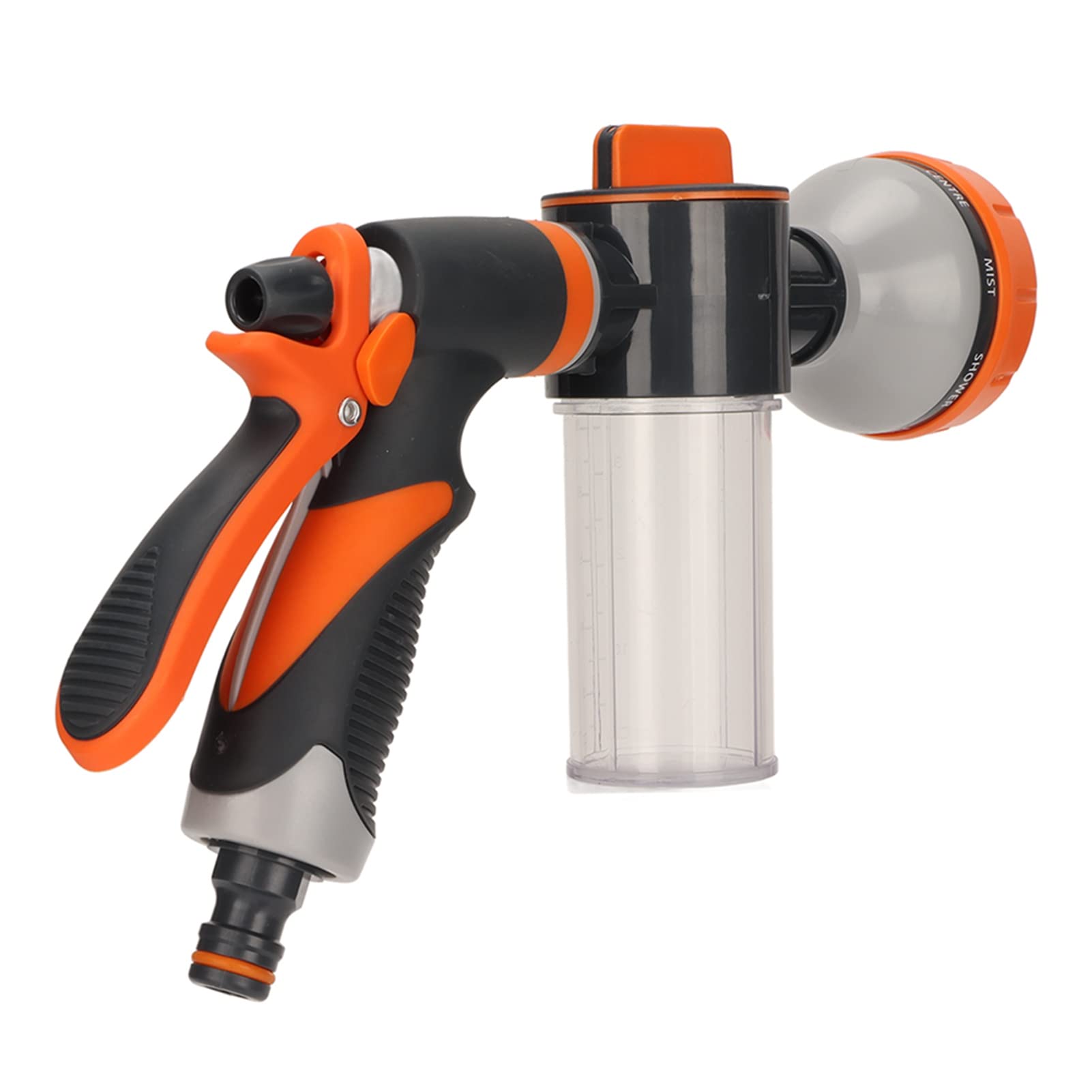 Demeras Garden Hose Nozzle - High Pressure Water Sprayer with Adjustable Foam & Rear Trigger for Easy Pet Bathing, Car Washing, and Plant Watering