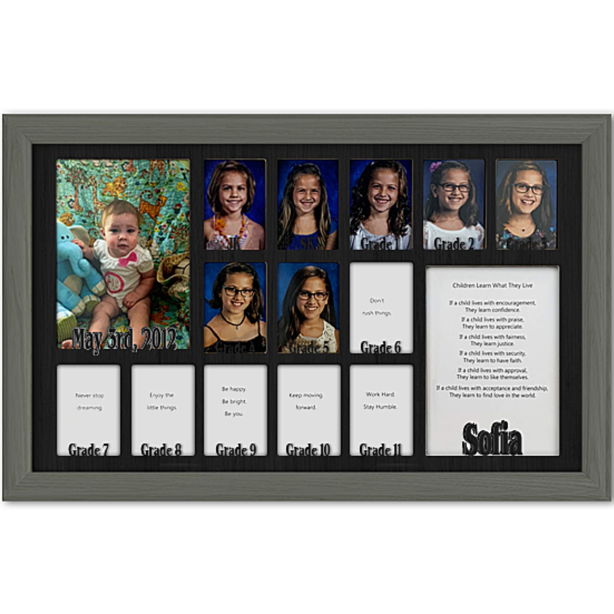 Personalized Northland School-Years Picture Frame - Holds Twelve 2.5
