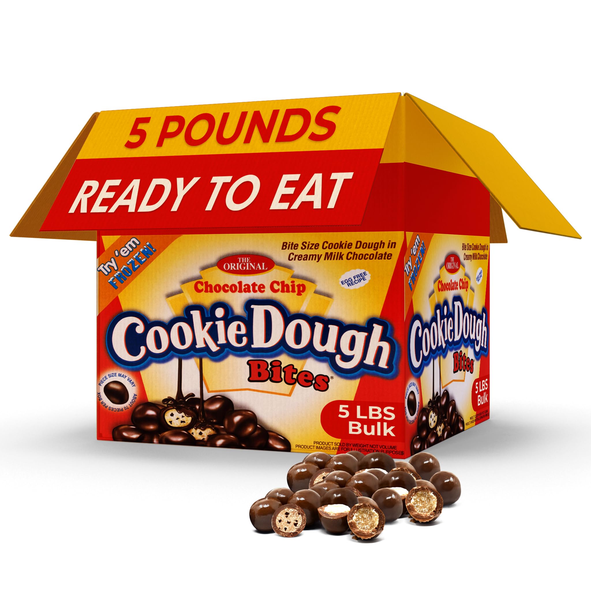 5lb Bulk Chocolate Chip Cookie Dough - Ready to Bake for Parties, Events & Family Treats