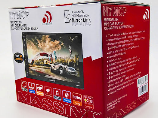 H7MCP 7-Inch Touchscreen Car Stereo with Apple CarPlay & Android Auto | Bluetooth, MP5 Player, AM/FM Radio, Rearview Camera | Perfect for Toyota, Honda, Ford & More
