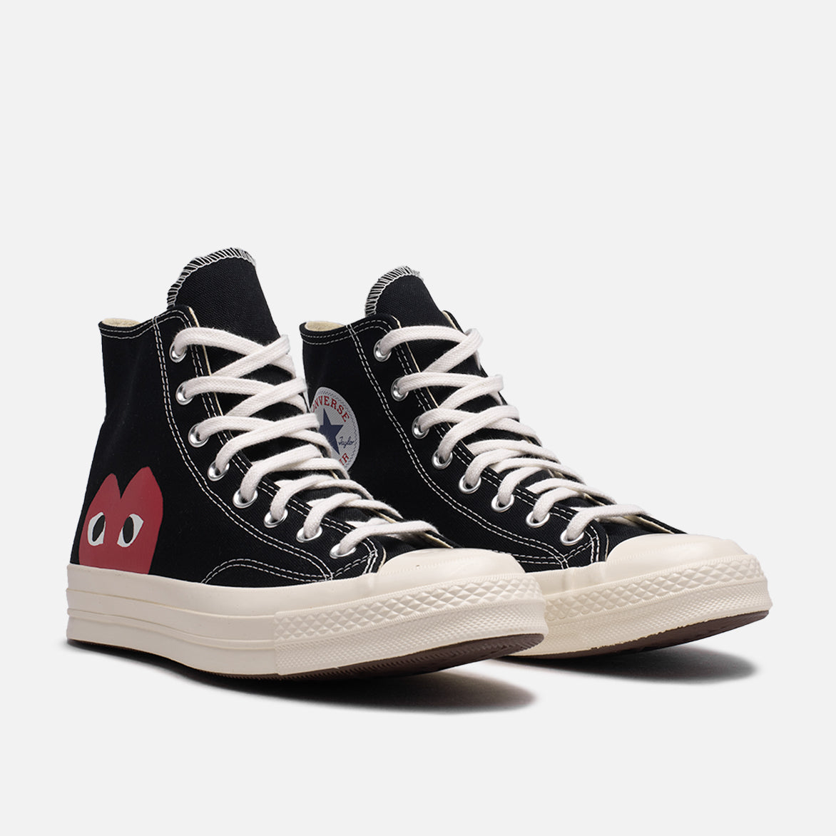CDG PLAY x Converse Chuck Taylor All Star '70 High Top Sneakers - Black | Unisex Retro Canvas Shoes for Streetwear & Casual Outfits