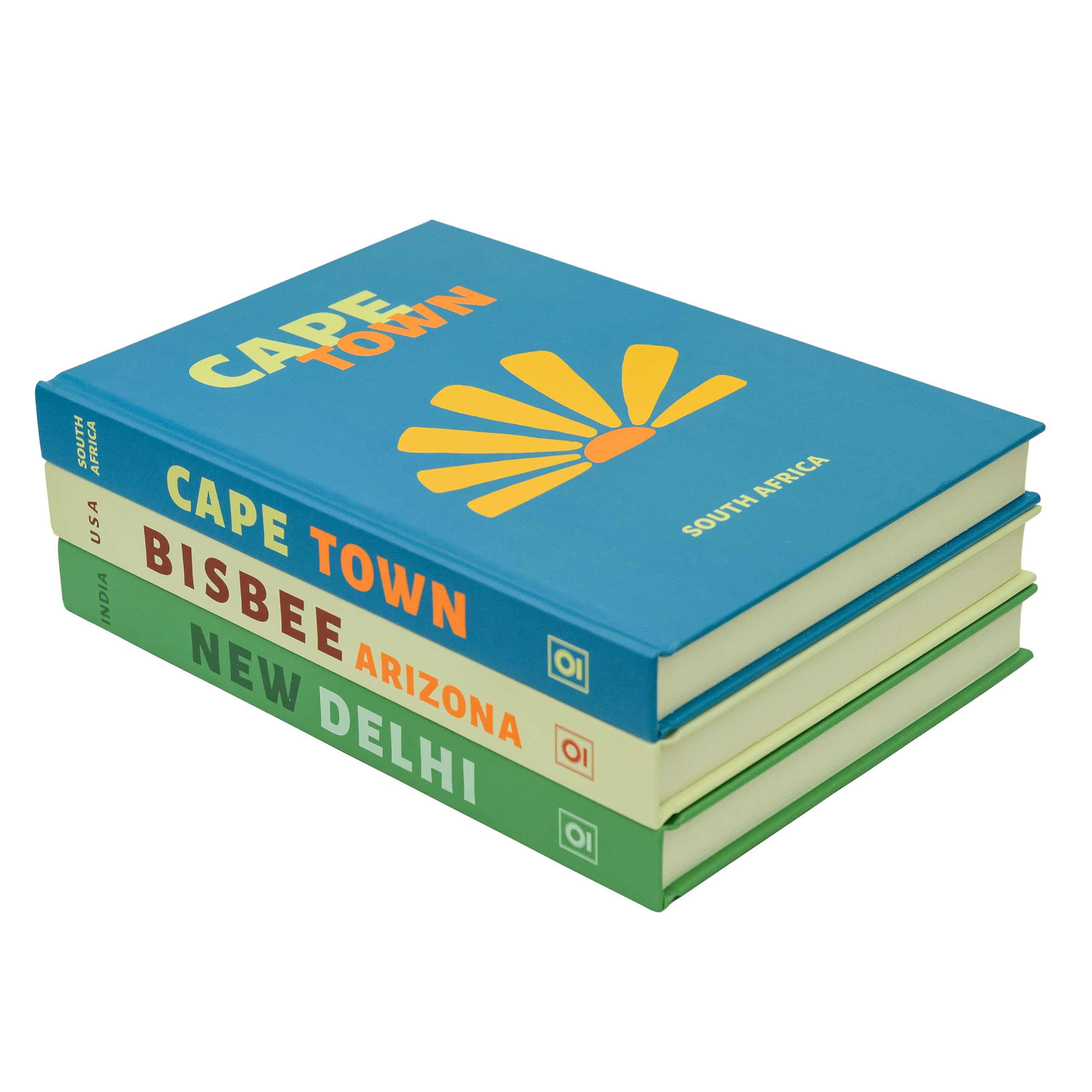 Stylish Decorative Books Set of 3 - Colorful Preppy Coffee Table Books with Real Pages for Home Decor | Perfect for Bookshelf, Desk & Living Room Centerpiece | Enhance Your Interior Design with These Elegant Book Decorations