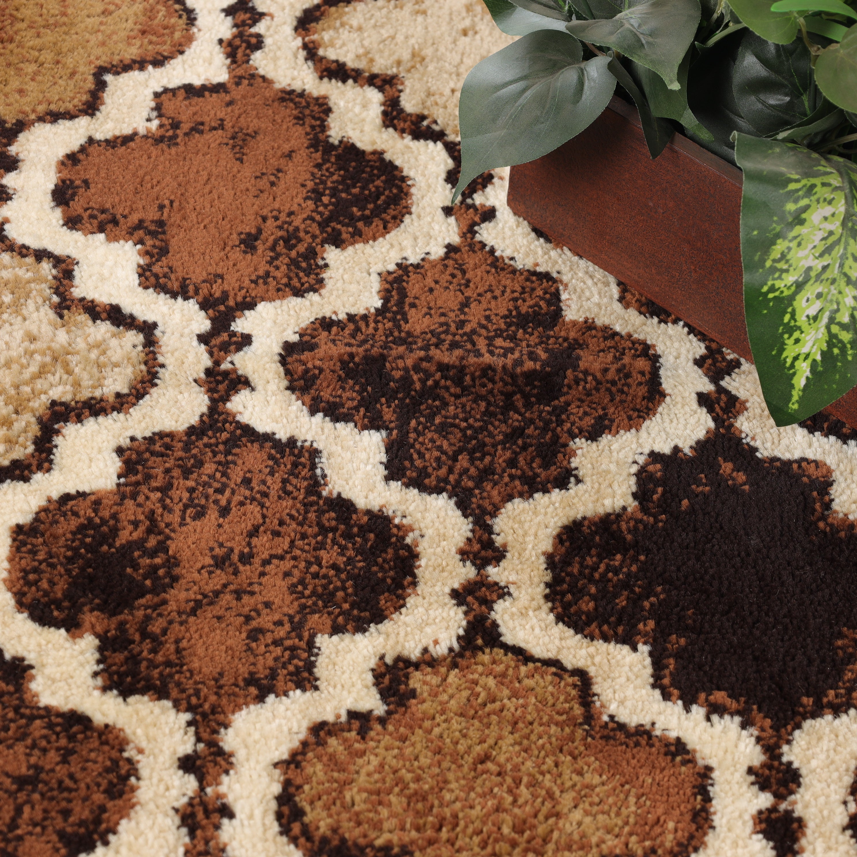 Viking Geometric Trellis Indoor Area Rug & Runner - Non-Slip Boho Chic Carpet for Living Room, Bedroom, Hallway - Perfect for Nordic Home Decor & Cozy Spaces