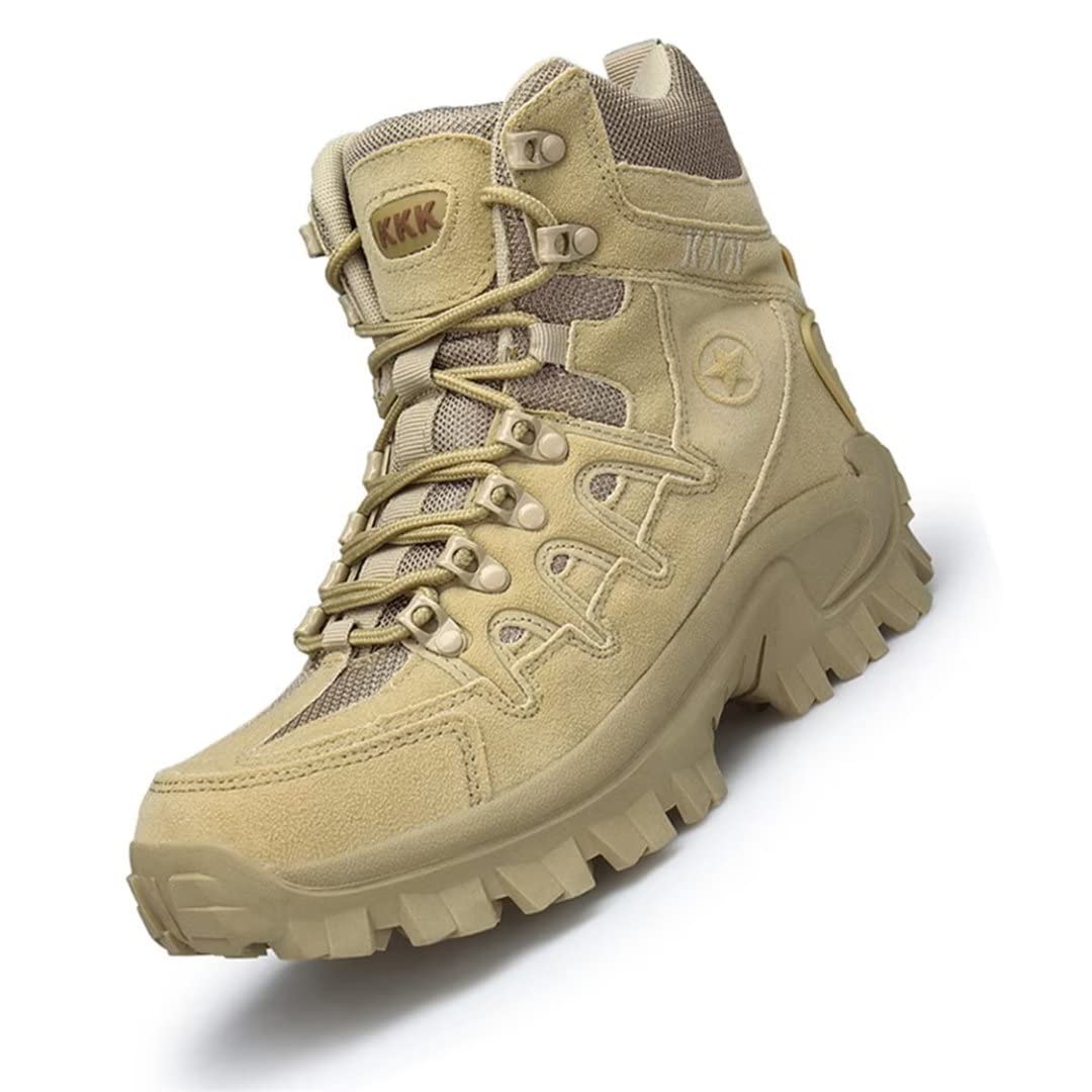 **Men's Tactical Boots - Waterproof Lightweight Hiking & Work Boots - Durable Military Combat Boots for Outdoor Adventures, Hiking & Heavy-Duty Work**