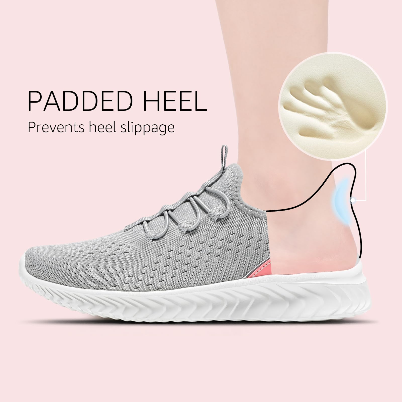 STQ Women's Orthopedic Walking Shoes - Comfortable Slip-On Sneakers for Plantar Fasciitis, Arch Support & Pain Relief - Perfect for Walking, Travel & Everyday Comfort