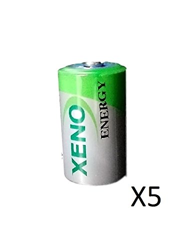 Xeno (5) ER14252 1/2AA 3.6V Lithium Batteries - Compatible with TADIRAN TL-5151/TL-5902 - Long Lasting Power for Security Alarms, Medical Devices & Industrial Equipment