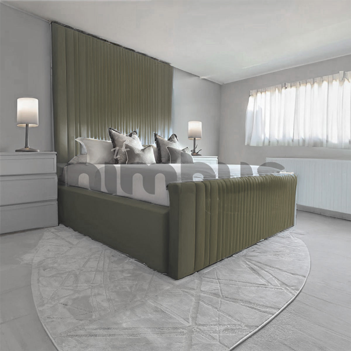 Atlanta Bed Frame - Queen Size Platform Bed with Headboard, Sturdy Metal Frame for Modern Bedrooms | Perfect for Master Bedrooms, Guest Rooms & Apartments