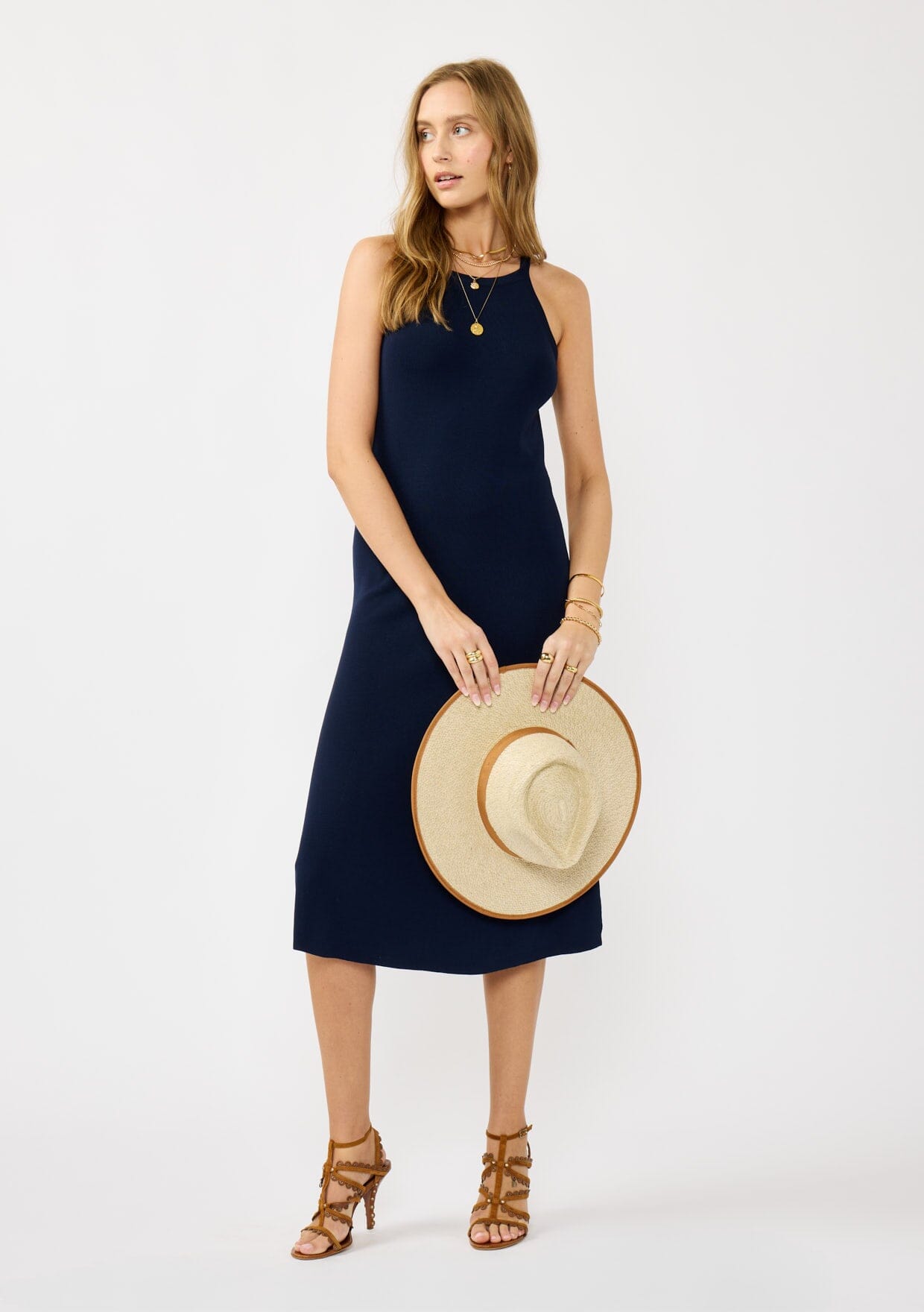 Stylish Capri Knit Midi Dress for Women - Comfortable Summer Casual Outfit | Perfect for Beach Vacations, Date Nights & Office Wear