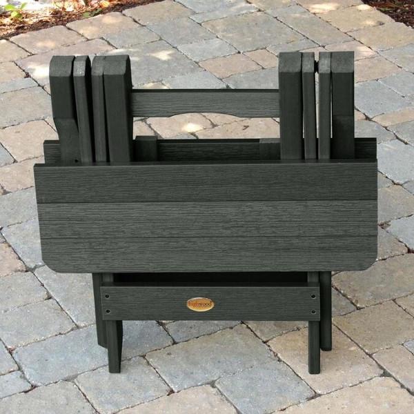 Portable Outdoor Folding Adirondack Side Table - Lightweight Patio Furniture for Camping, Beach, Garden & Poolside Use