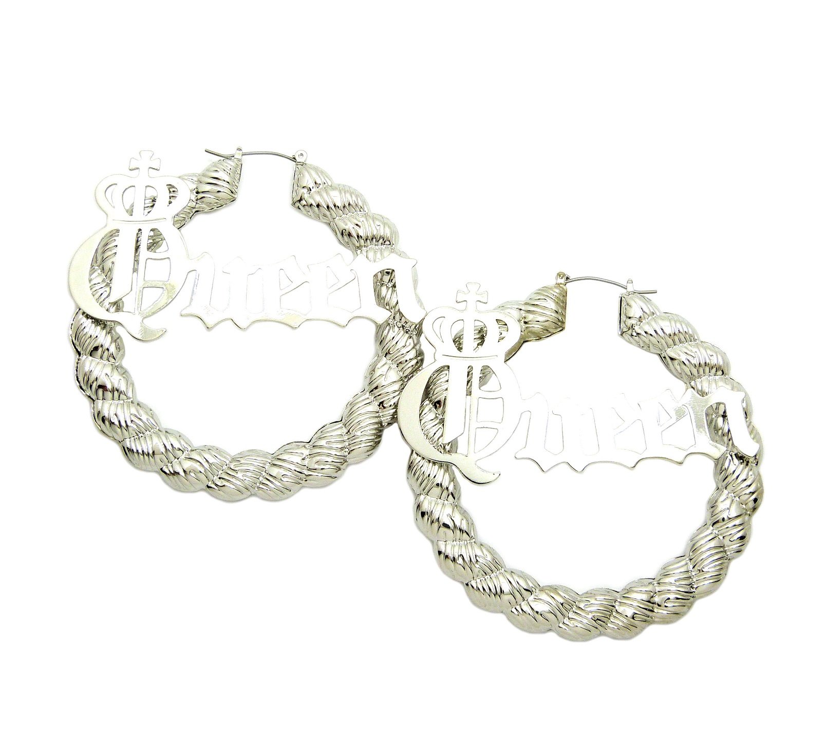 Queen Charm Rope Door Knocker Hoop Pincatch Earrings - Vintage Boho Dangle Earrings for Women, Gold & Silver Statement Jewelry - Perfect for Parties, Weddings & Everyday Wear