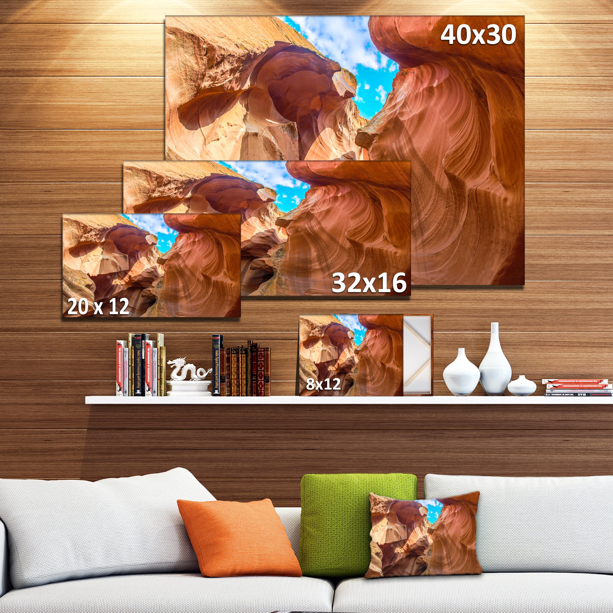Stunning Antelope Canyon Landscape Photo Canvas Print - Desert Scenery Wall Art for Living Room, Bedroom & Office Decor