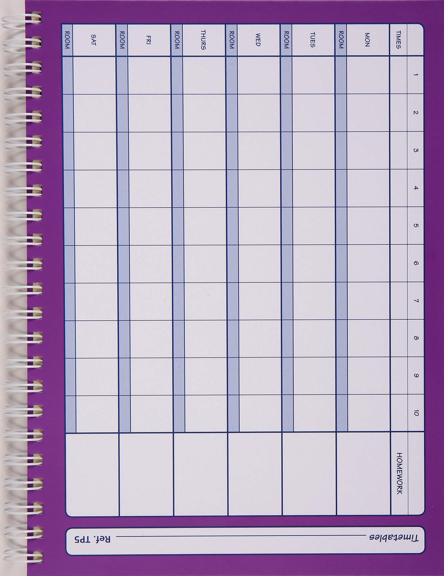 2025-2026 Teacher Planner A4 Size - 10 Period Purple Lesson Plan Book (TP5-P) for Classroom Organization, Homeschooling & Academic Scheduling