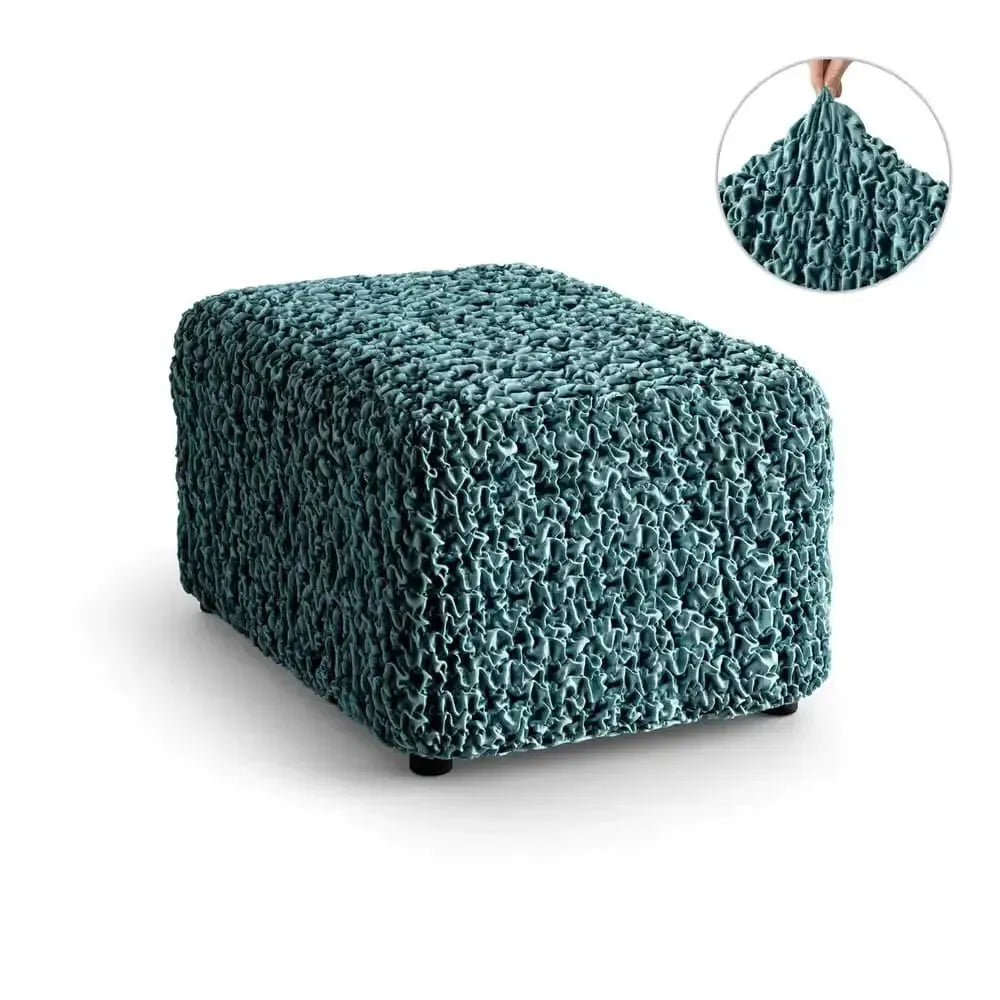 Fuco Velvet Ottoman Slipcover (Medium) - Soft Stretch Furniture Cover for Living Room, Bedroom & Office Decor