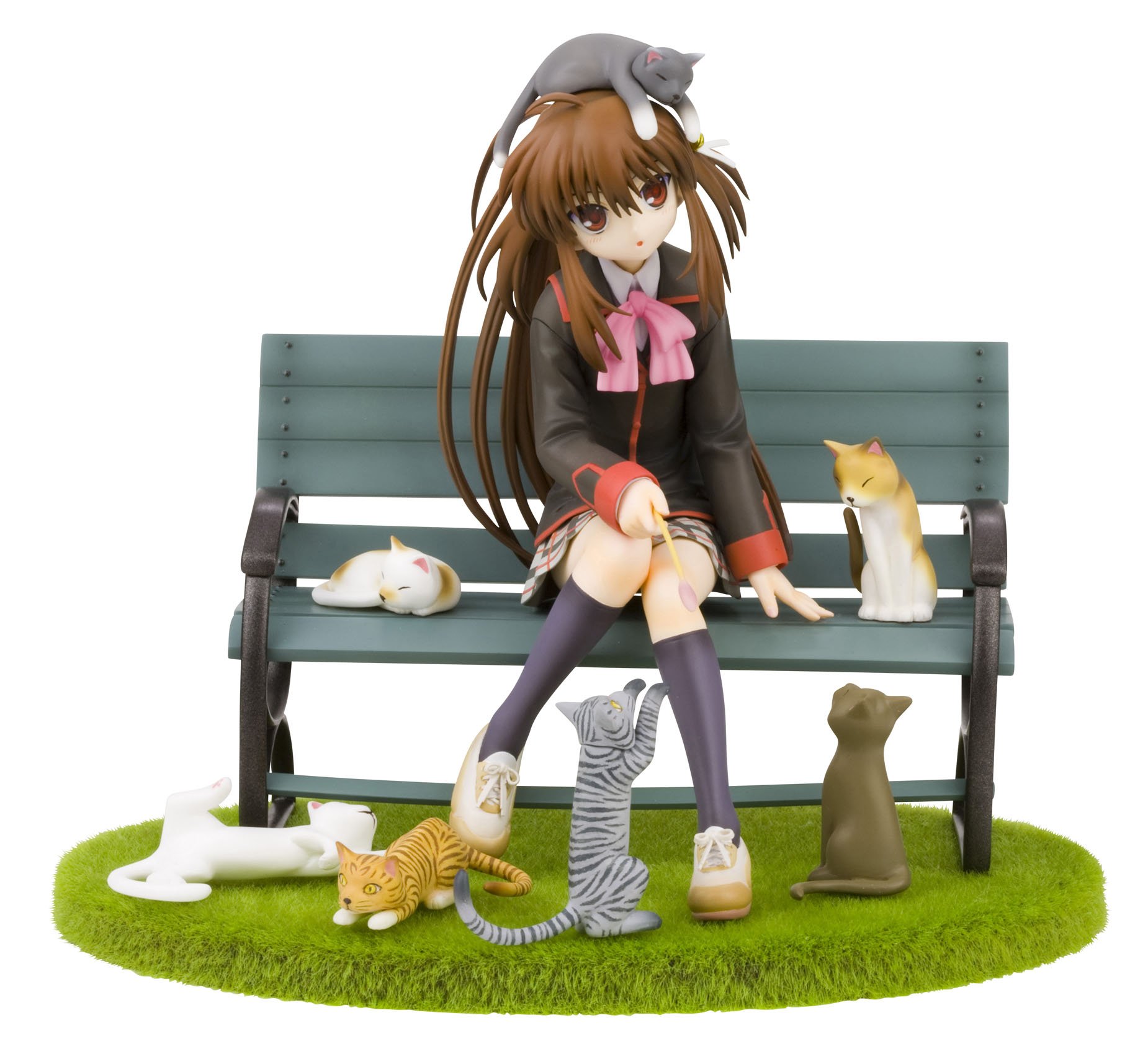 Littlebusters! Natsume Rin Nekobiyori 1/8 Scale PVC Figure - Anime Collectible for Display & Decoration in Home, Office or Gaming Room