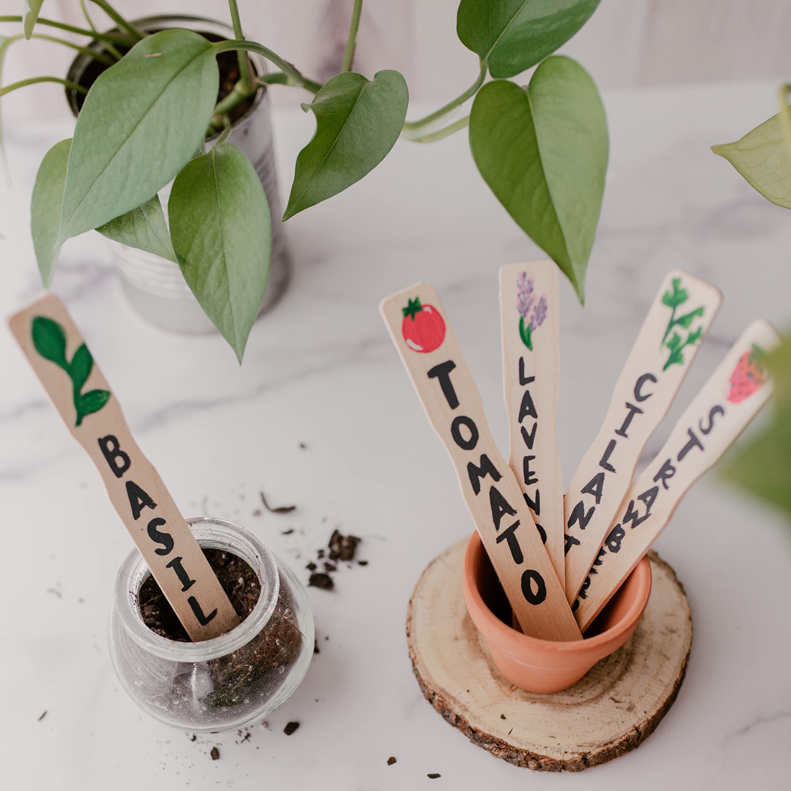 500 Pack 12 Inch Hardwood Paint Stir Sticks - Wood Mixing Paddles for Epoxy, Resin, Paint - Perfect for DIY Projects, Crafting, Home Improvement & Garden Markers