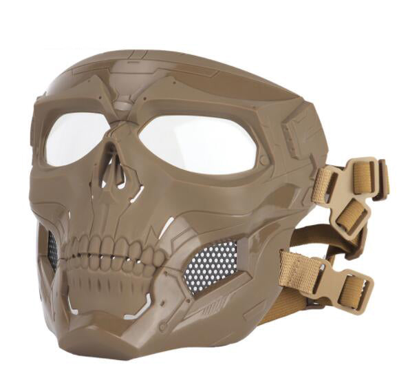 Skull Full Face Protective Tactical Mask - Military Grade Safety Gear for Airsoft, Paintball & Outdoor Sports | Halloween Costume Accessory