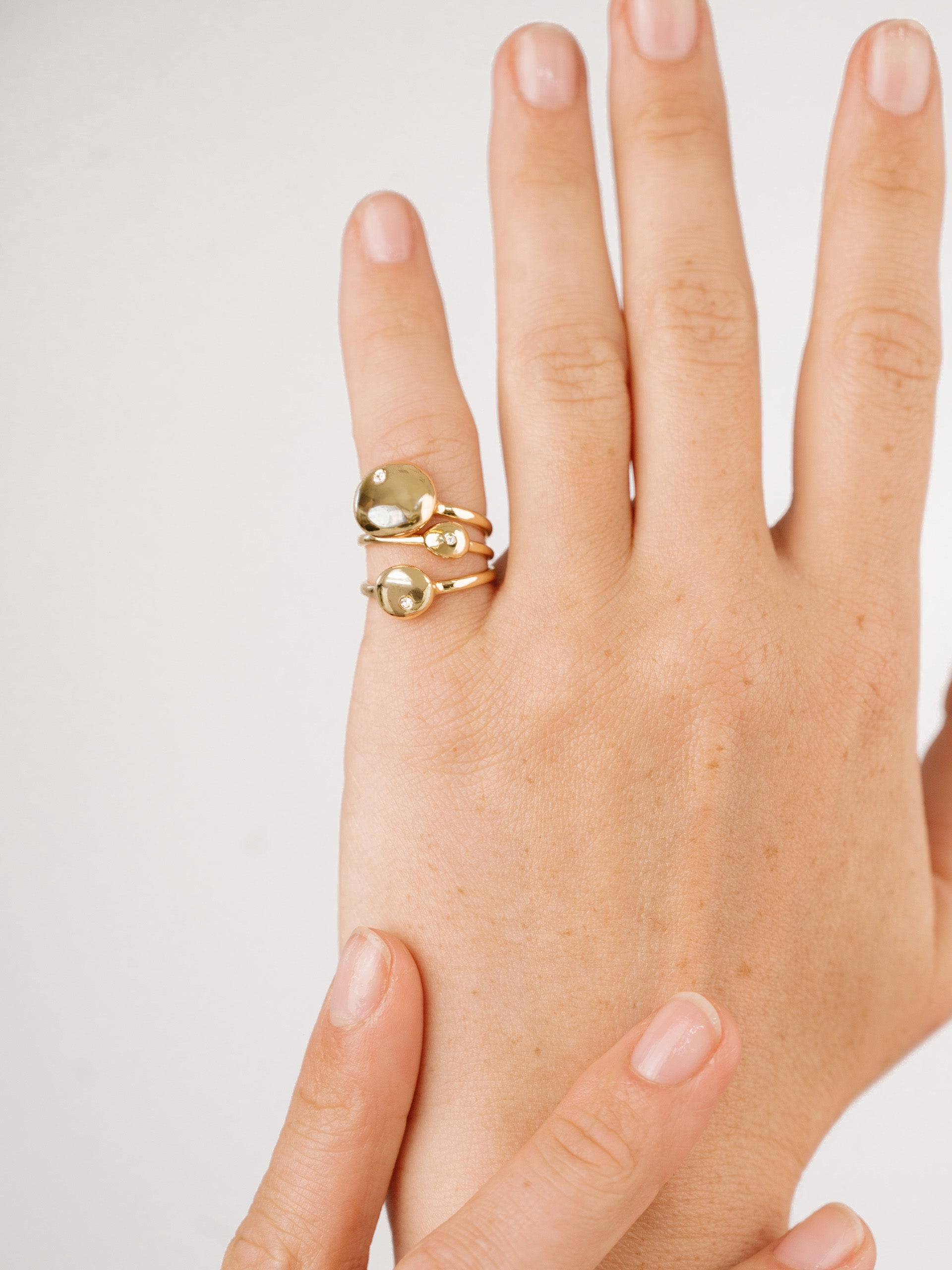 Elegant Stacking Pebble Rings Set for Women - Minimalist Dainty Gold & Silver Rings - Perfect for Layering, Everyday Wear, and Special Occasions
