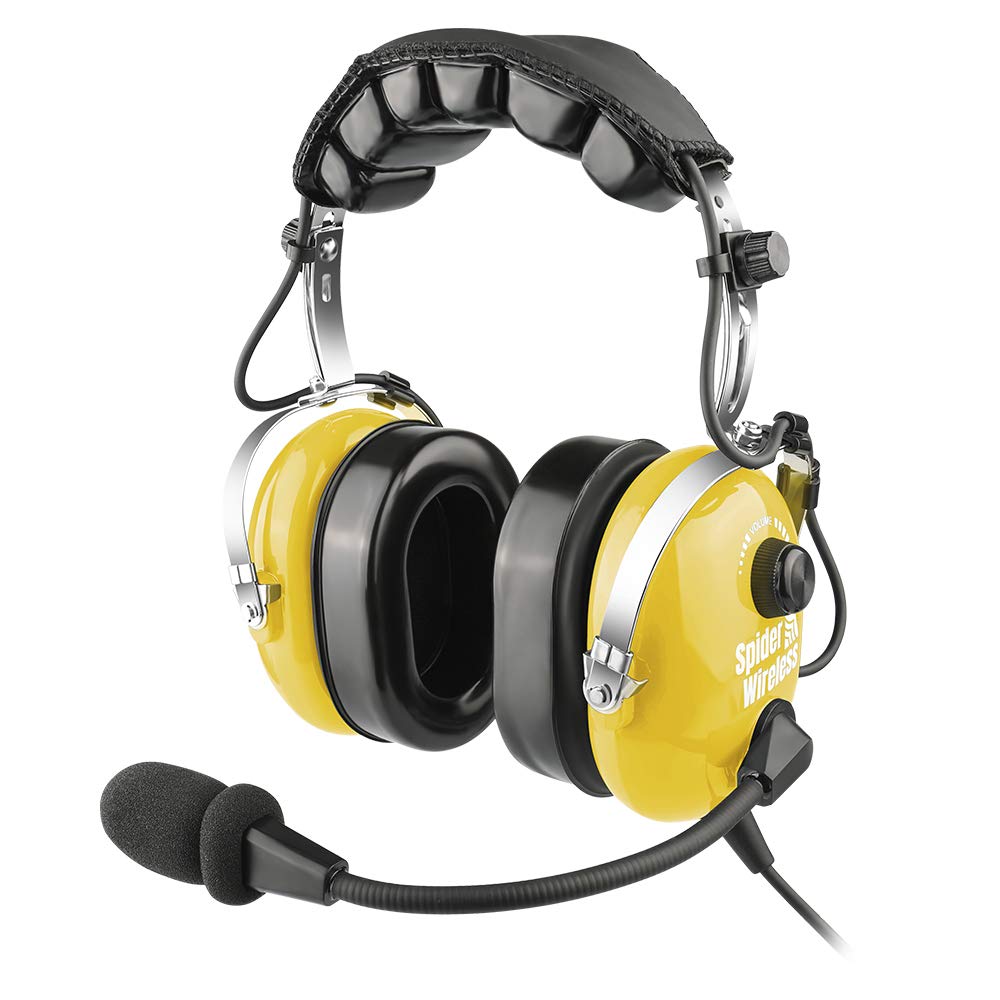 Premium Aviation Headsets for Pilots - GA Dual Plugs, Active Noise Cancelling Mic, MP3 Music Input, Includes Carrying Bag - Perfect for Flight Training, Commercial Flying & Private Aircraft Use