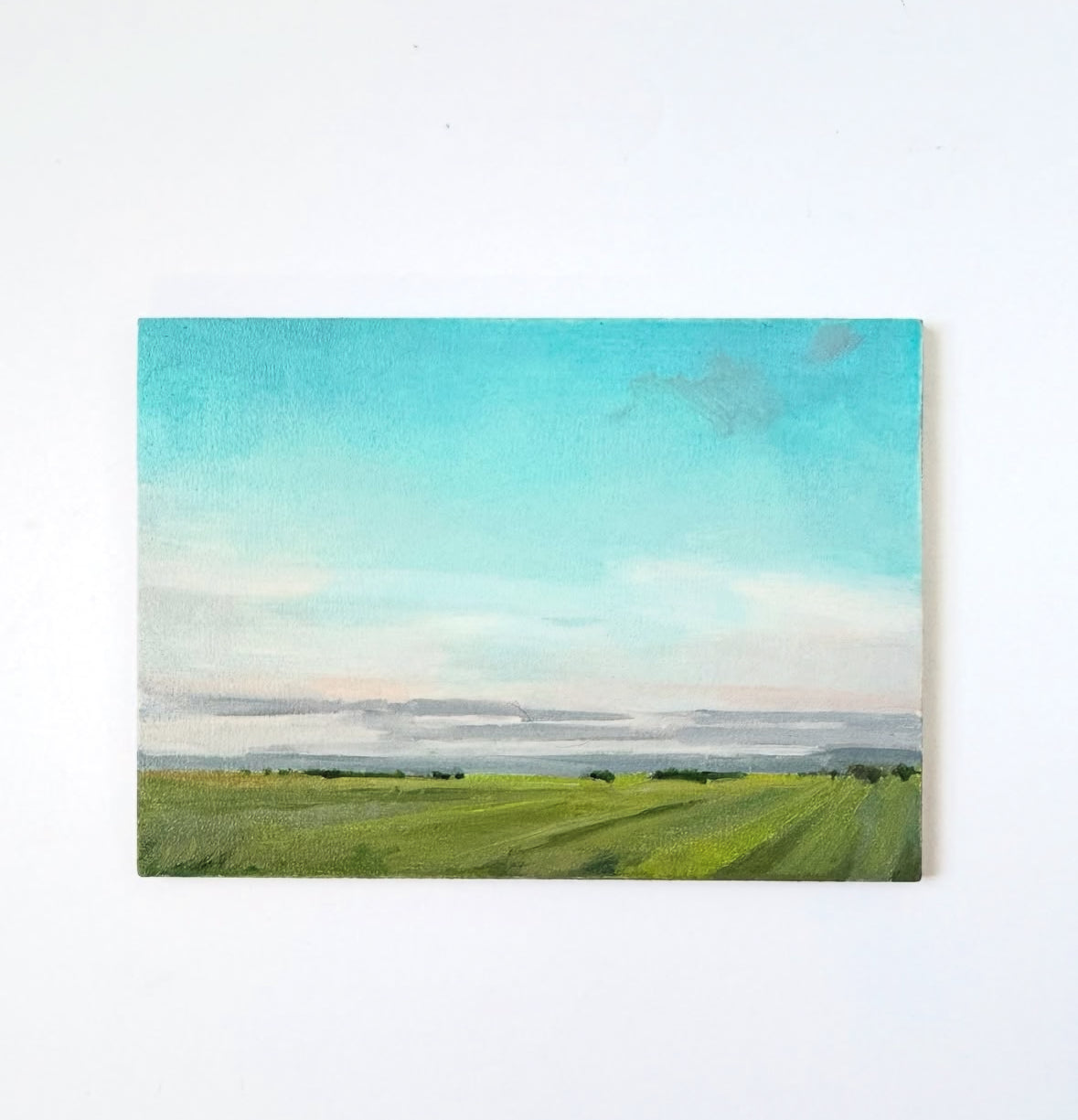 Rows on Rows - Handmade Oil Painting on Wood Panel 5x7 Inches - Perfect for Home Decor, Wall Art & Gift Giving