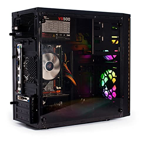Veno Scorp ARGB Gaming PC - Intel i5 Processor, 240GB SSD + 500GB HDD, 8GB RAM, Windows 10, WiFi (Renewed) - Perfect for Esports, Streaming & High-Performance Gaming