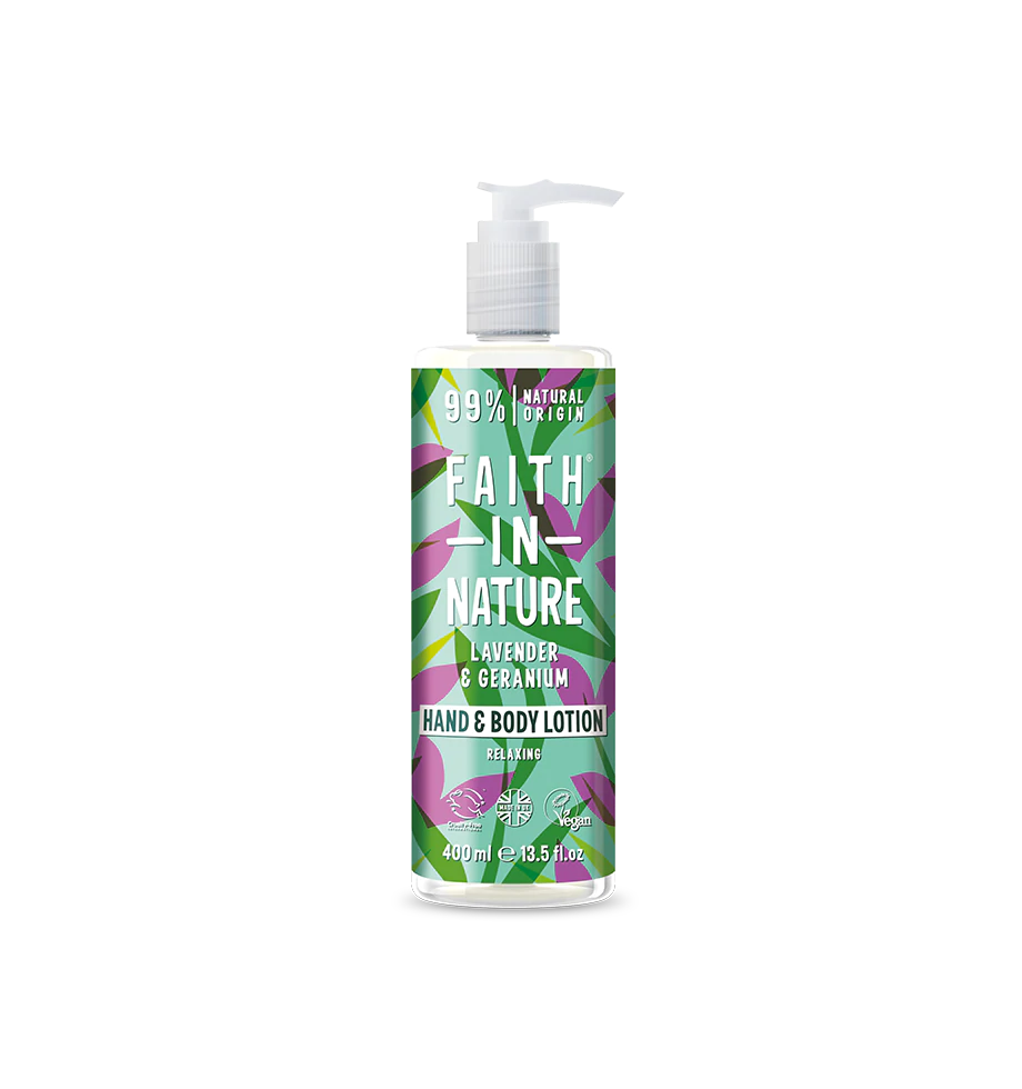 Lavender & Geranium Scented Hand and Body Lotion - 400ml Moisturizing Cream for Dry Skin - Relaxing Aromatherapy Lotion for Spa, Massage & Daily Hydration