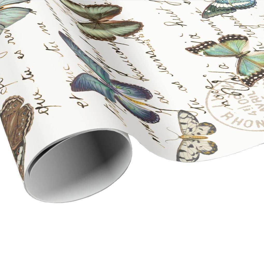 Butterfly Greeting Card Gift Wrap Sheets - Premium Wrapping Paper for Birthdays, Weddings & DIY Crafts - Eco-Friendly Decorative Paper for Gifts, Scrapbooking & Home Decor