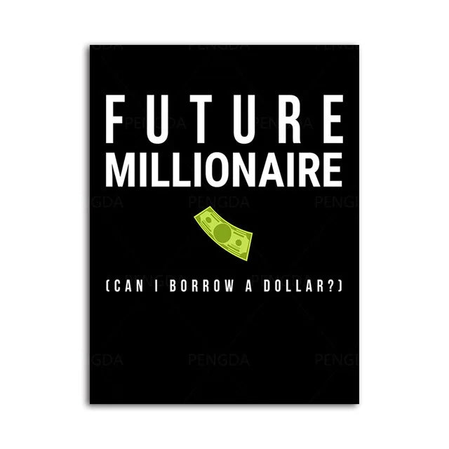 Motivational Wall Art - 'Money Is Calling Eat Sleep Invest Repeat' Inspirational Quote Canvas Print for Office, Bedroom & Home Decor - Perfect Gift for Investors & Entrepreneurs