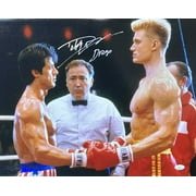 Dolph Lundgren Autographed 16x20 Rocky IV Photo as Drago - JSA Certified - Perfect for Movie Memorabilia Collectors & Home Theater Decor