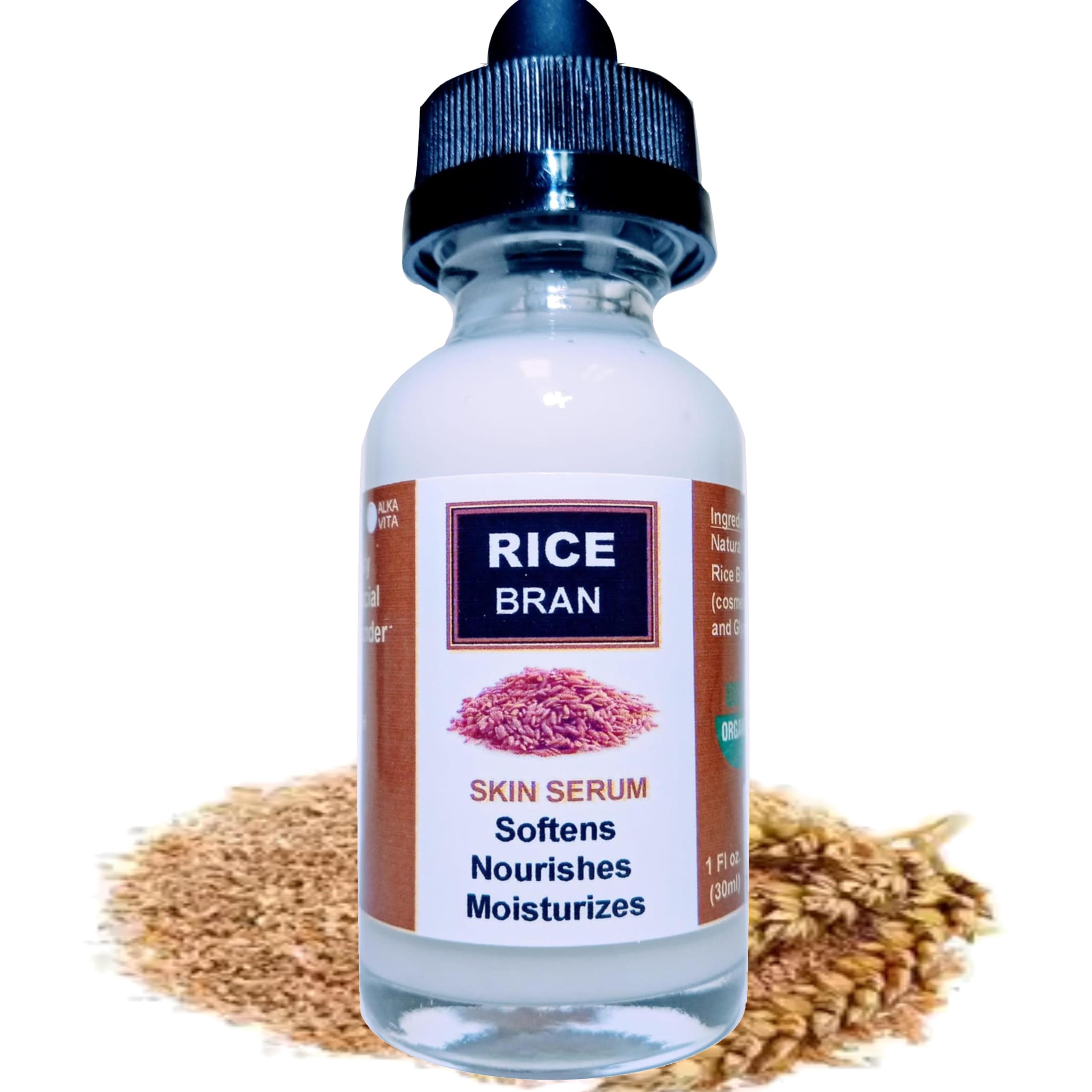 Rice Bran Herbal Skin Serum - Anti-Aging Face Moisturizer for Wrinkle Repair & Skin Rejuvenation | Perfect for Daily Skincare Routine & Nighttime Anti-Wrinkle Treatment