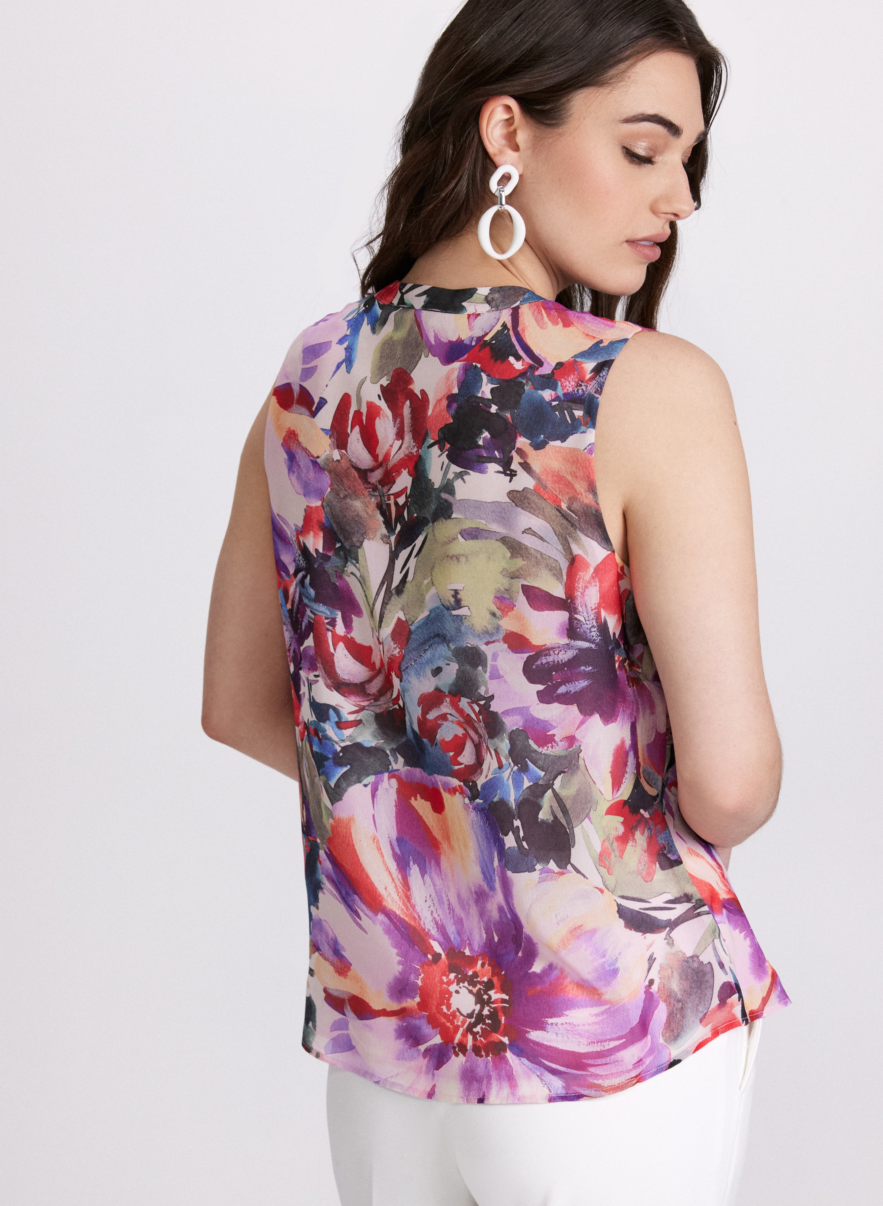 Floral Ruffle Blouse for Women - Elegant Feminine Tops with Ruffled Sleeves & Flowy Design - Perfect for Spring, Summer, Office Wear & Date Nights