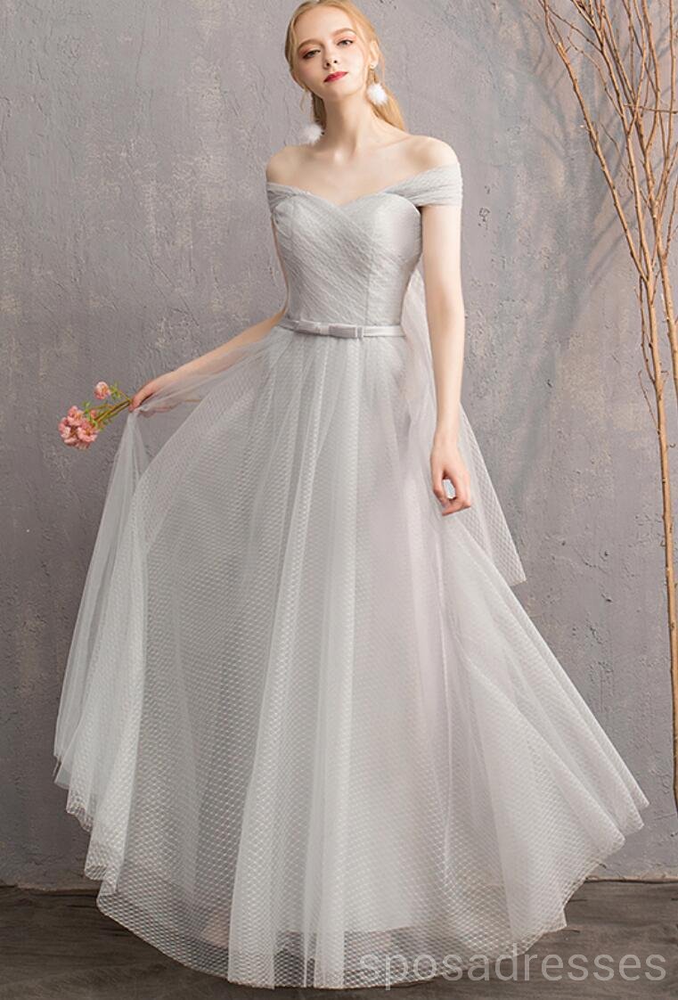 Light Grey Floor Length Mismatched Bridesmaid Dresses - Elegant Wedding Party Gowns (WG545) | Perfect for Formal Weddings, Bridal Showers & Special Occasions