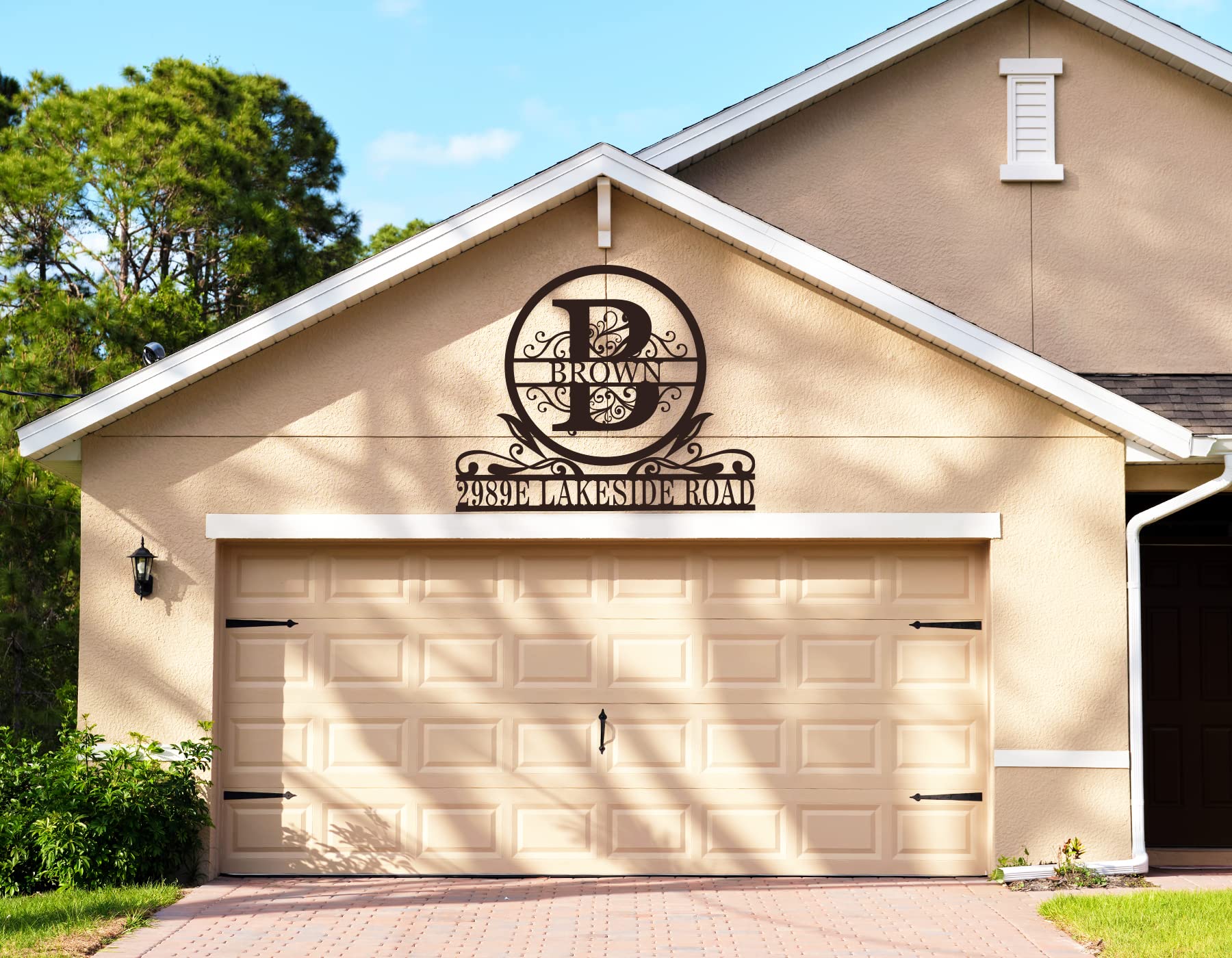 Custom Metal House Numbers for Outside - Personalized Address Sign with Last Name (16