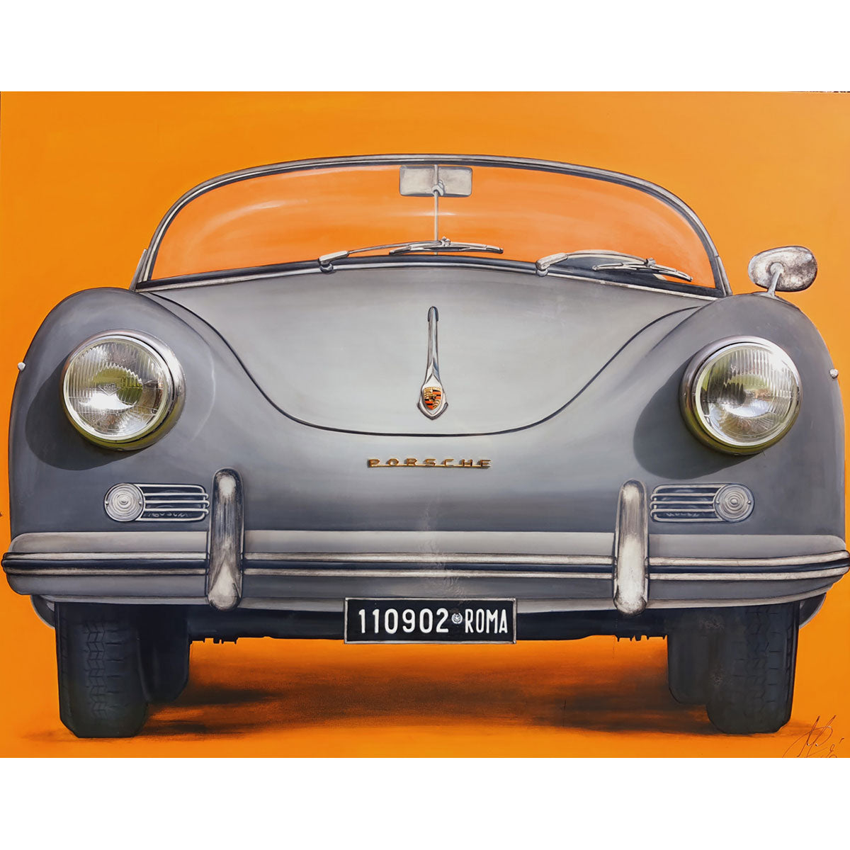 Porsche 356 Orange Diecast Model Car - 1:18 Scale Collectible Toy for Adults & Kids - Perfect for Display, Gift Giving & Car Enthusiast Collections