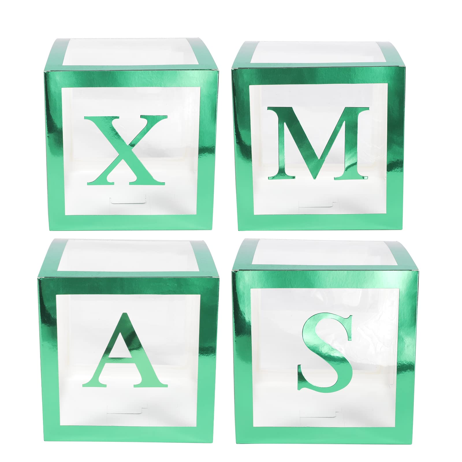 ABOOFAN 12-Piece Clear Balloon Box Set - Transparent Christmas Balloon Storage Case for Xmas Fireplace Decor, Photo Booth Backdrop, Letter Balloons & Party Props - Perfect for Holiday Decorations, Winter Celebrations & Festive Gatherings
