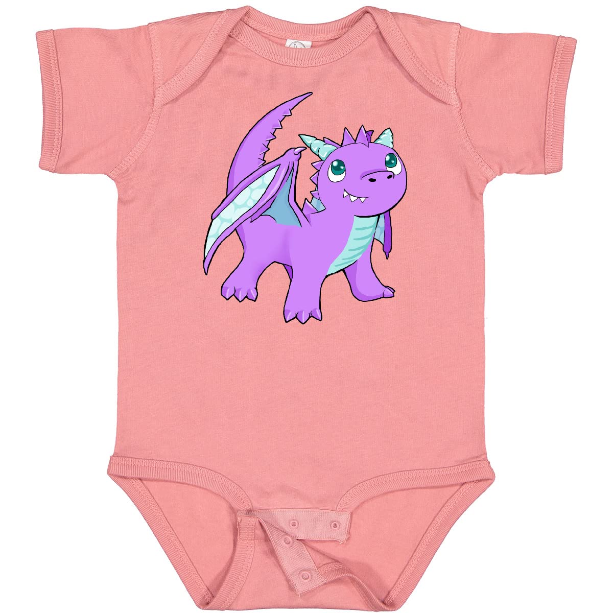 Inktastic Cute Baby Purple Dragon Bodysuit - Soft & Comfortable Onesie for Newborns & Infants - Perfect for Playtime, Photos & Gifts