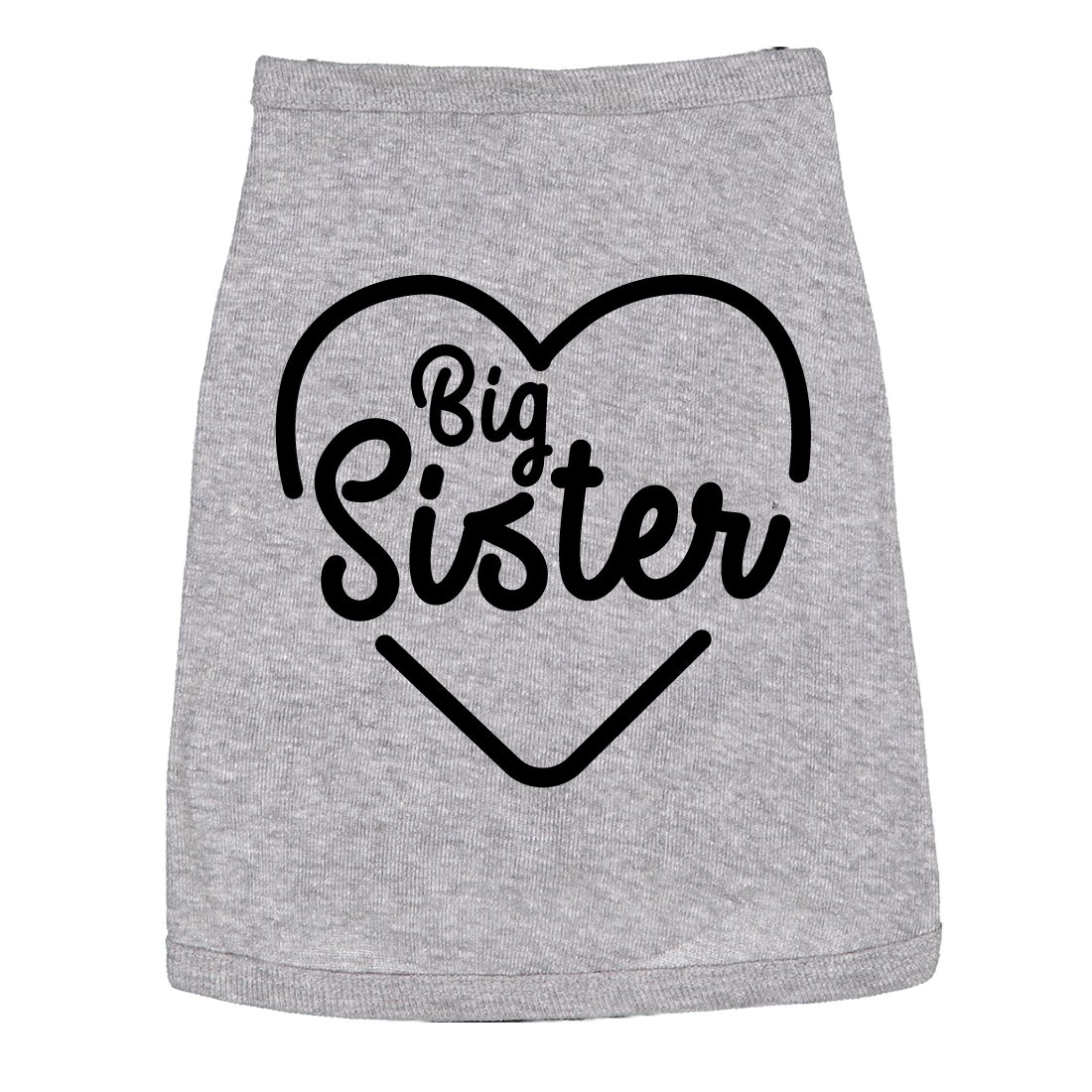 Big Sister Dog Shirt - Cute Pet Clothes for Puppies & Family Dogs - Light Grey Cotton T-Shirt - Perfect for Sibling Photo Shoots & Family Matching Outfits