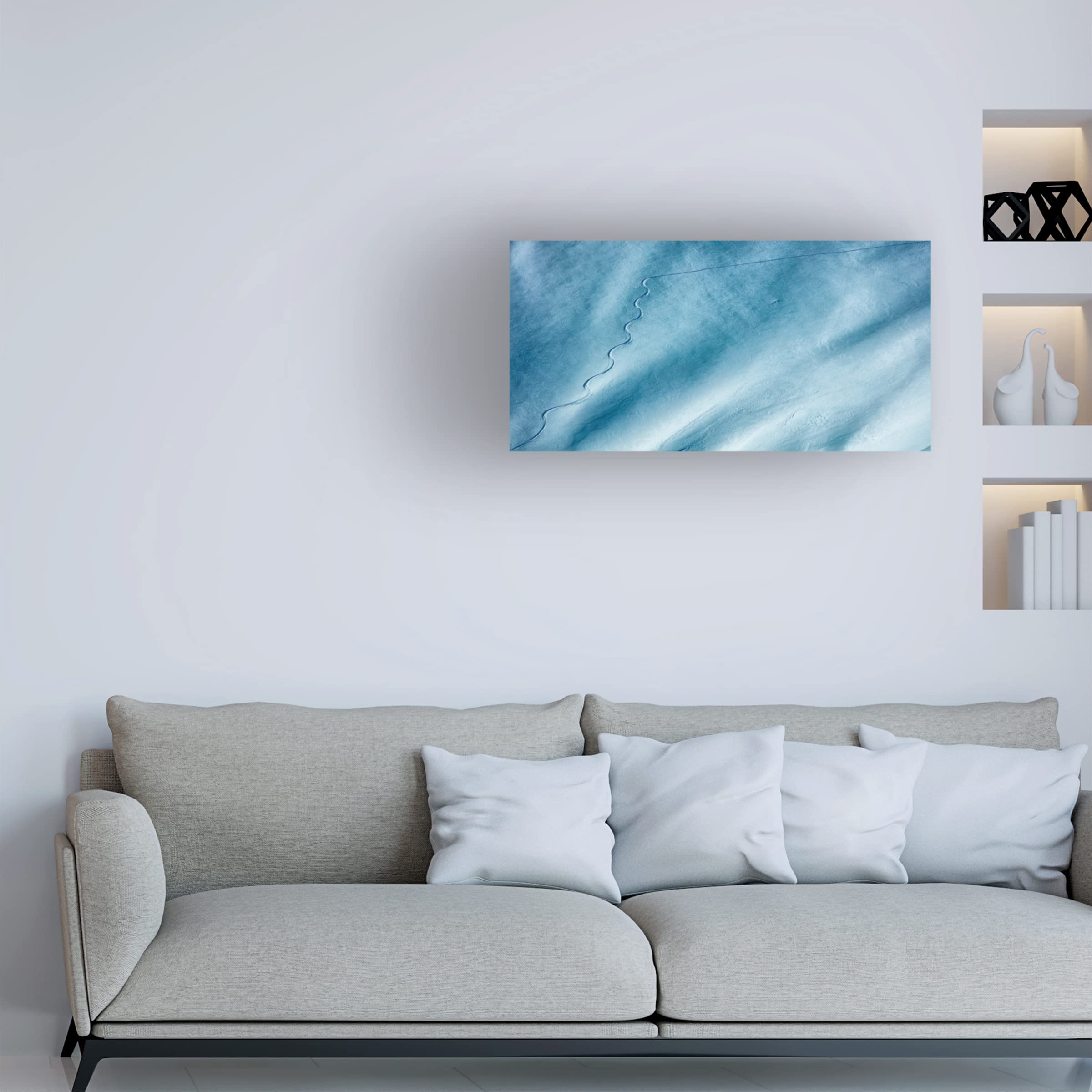 Heinz Hieke 'Wave' Canvas Wall Art Print - Modern Ocean Seascape Painting for Living Room, Bedroom & Office Decor